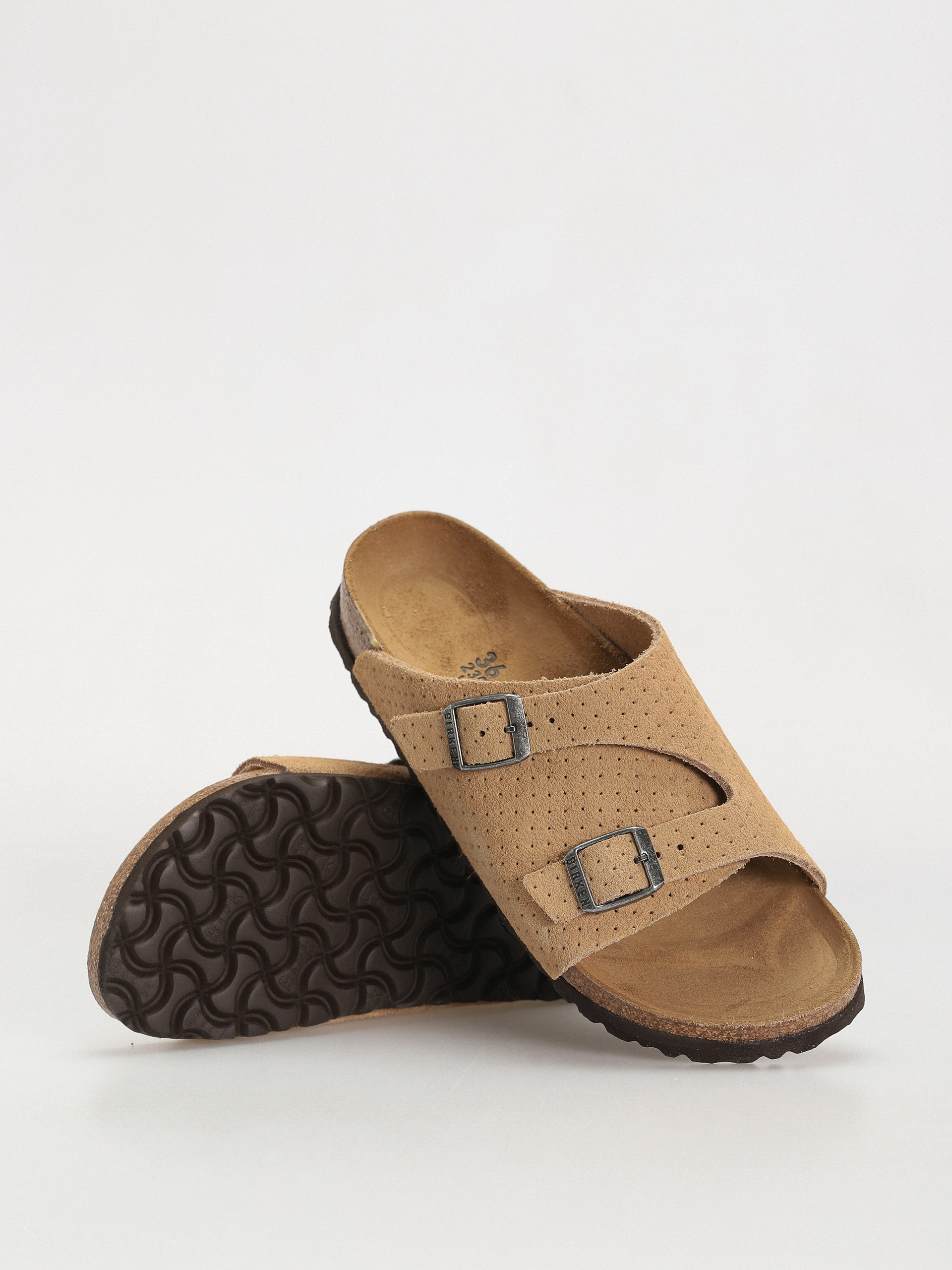 Șlapi Birkenstock Zurich Suede Embossed Narrow Wmn (emboss dots new beige)