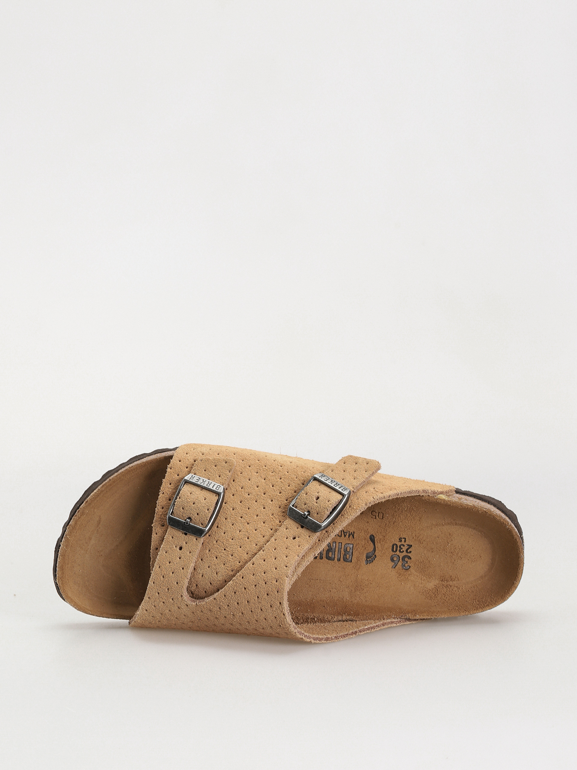 Șlapi Birkenstock Zurich Suede Embossed Narrow Wmn (emboss dots new beige)
