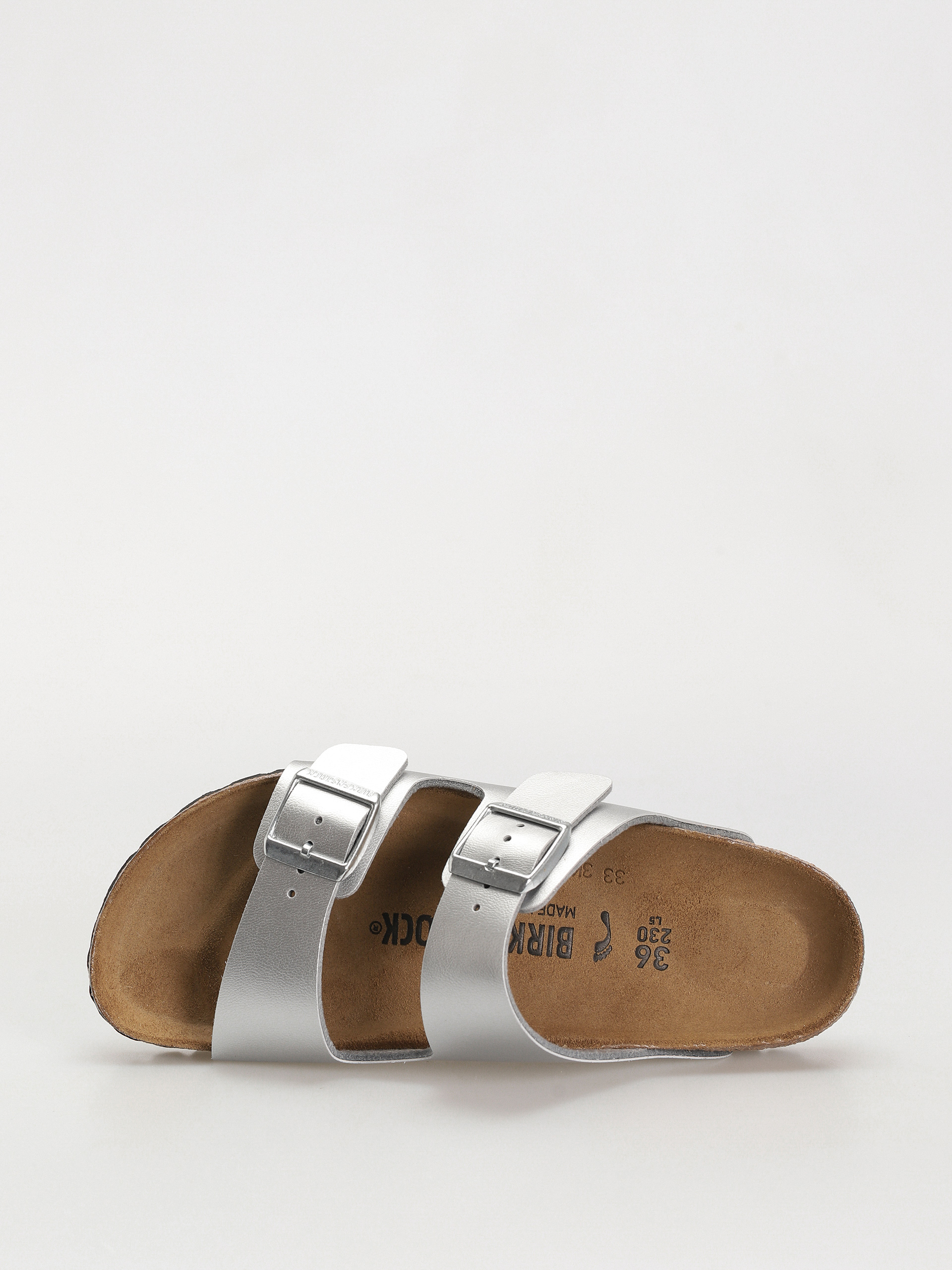 Șlapi Birkenstock Arizona Birko Flor Narrow Wmn (silver)