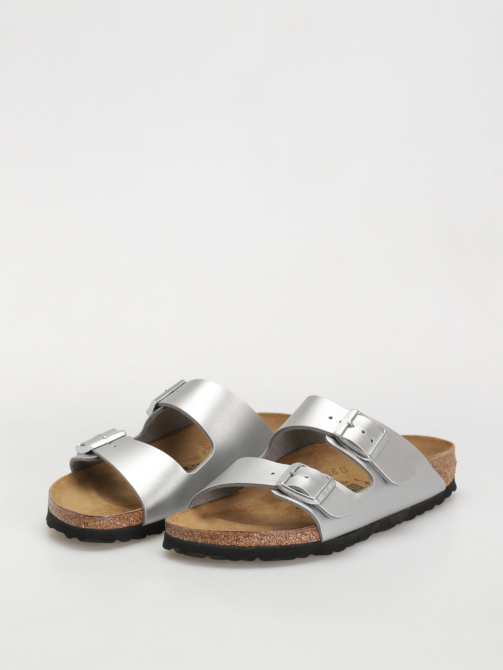 Șlapi Birkenstock Arizona Birko Flor Narrow Wmn (silver)