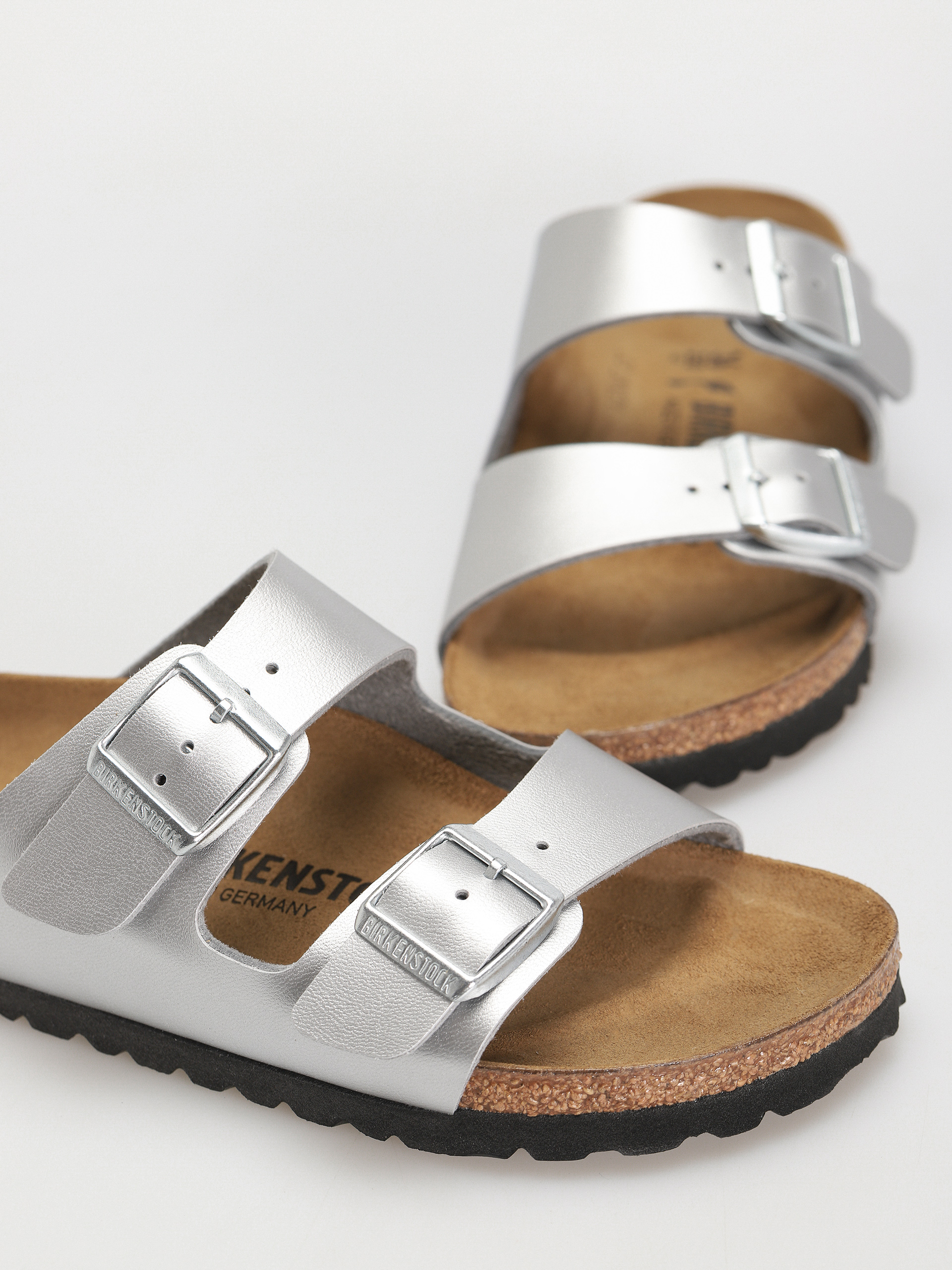 Șlapi Birkenstock Arizona Birko Flor Narrow Wmn (silver)