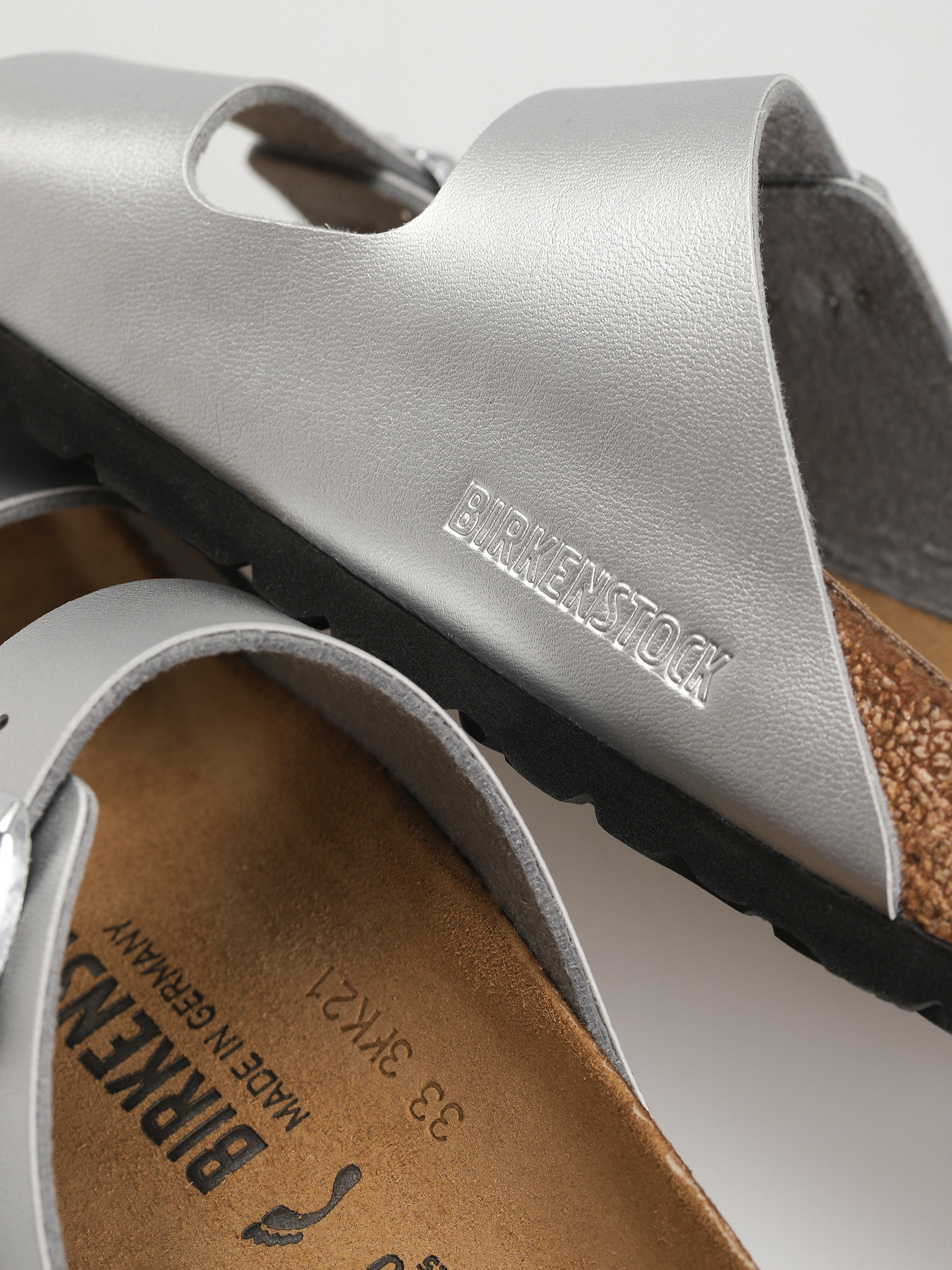 Șlapi Birkenstock Arizona Birko Flor Narrow Wmn (silver)