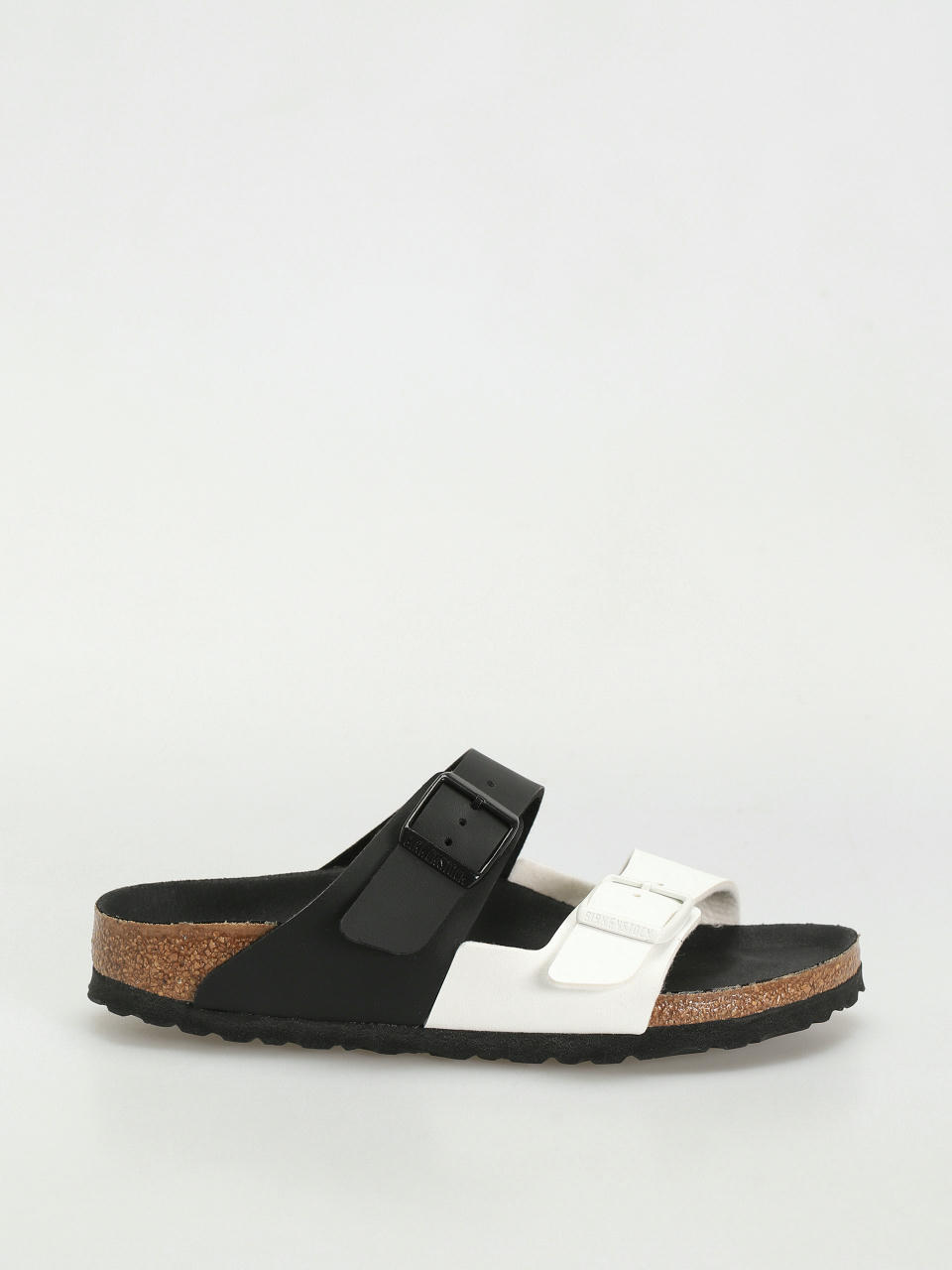 Șlapi Birkenstock Arizona Birko Flor Narrow Wmn (black/white)