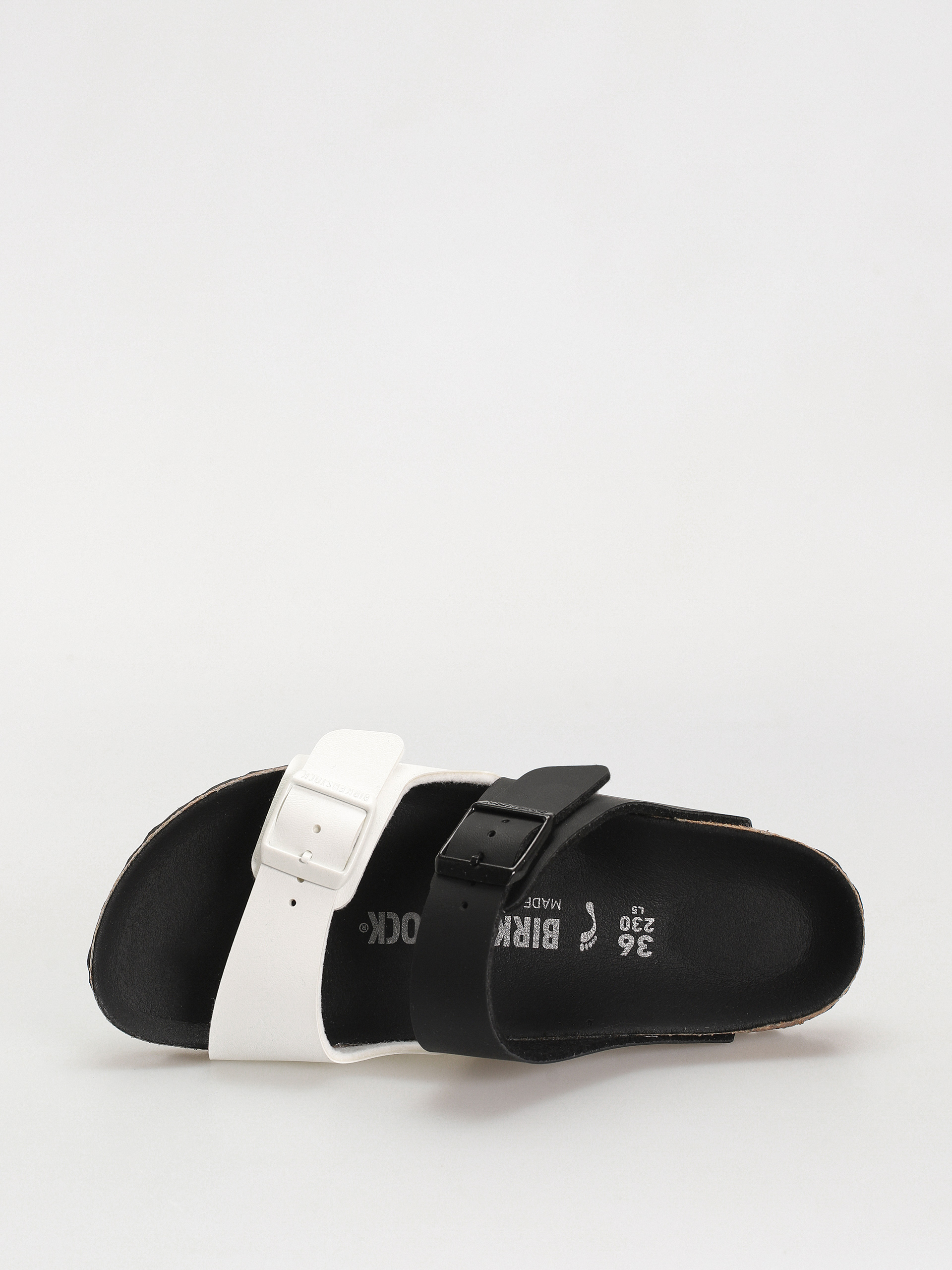 Șlapi Birkenstock Arizona Birko Flor Narrow Wmn (black/white)