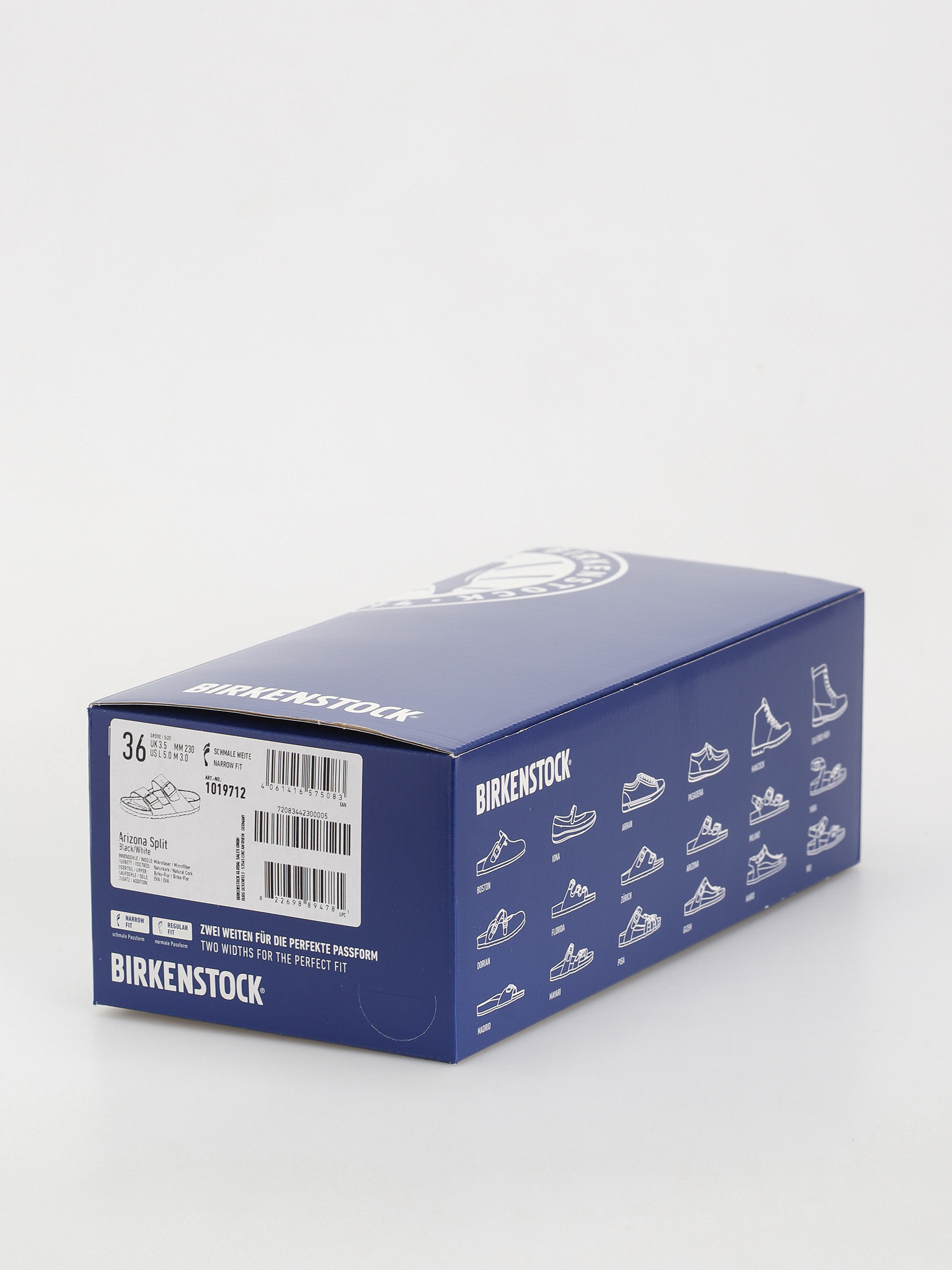 Șlapi Birkenstock Arizona Birko Flor Narrow Wmn (black/white)