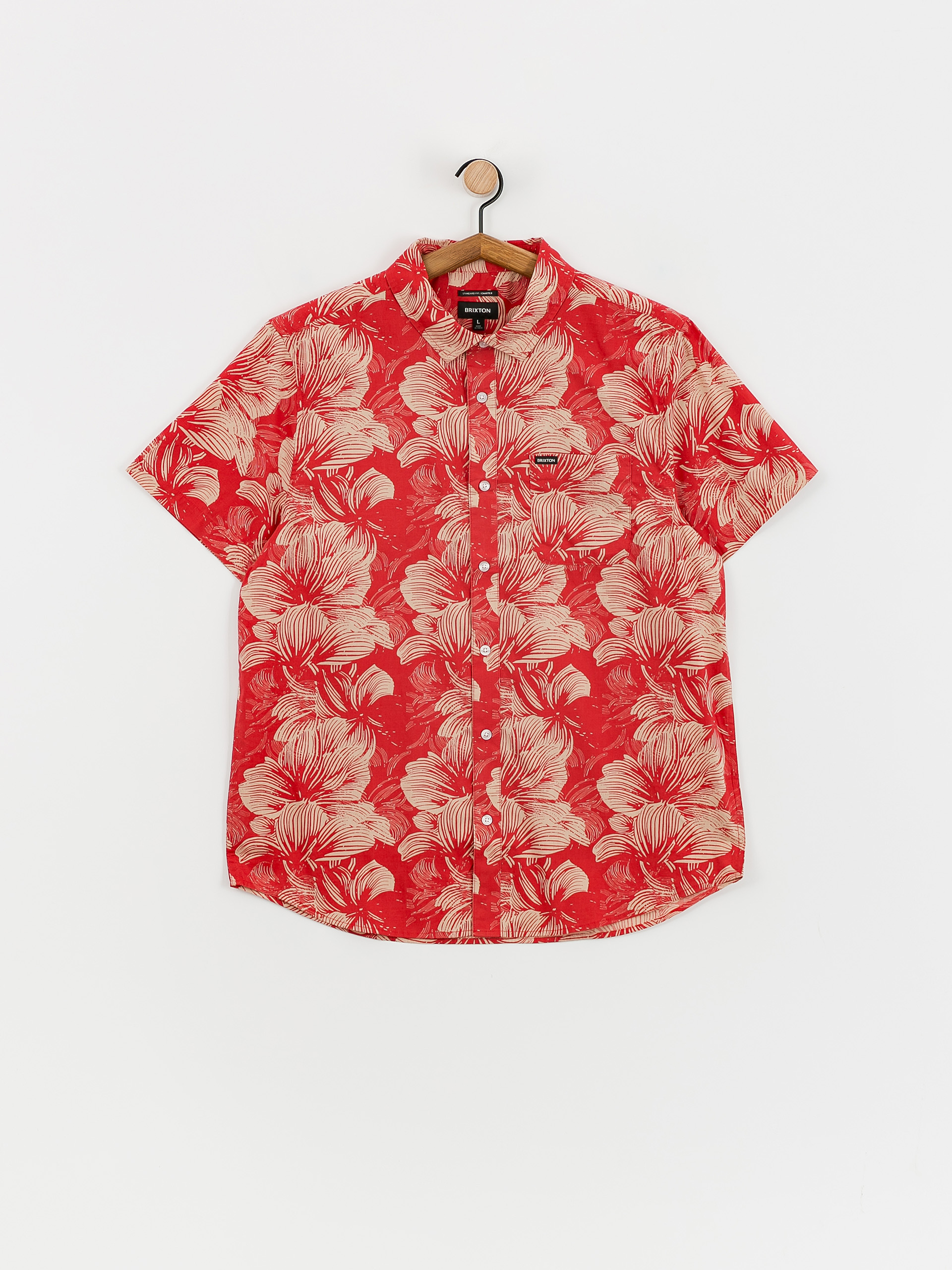 Cămașă Brixton Charter Print (casa red/oatmilk floral)