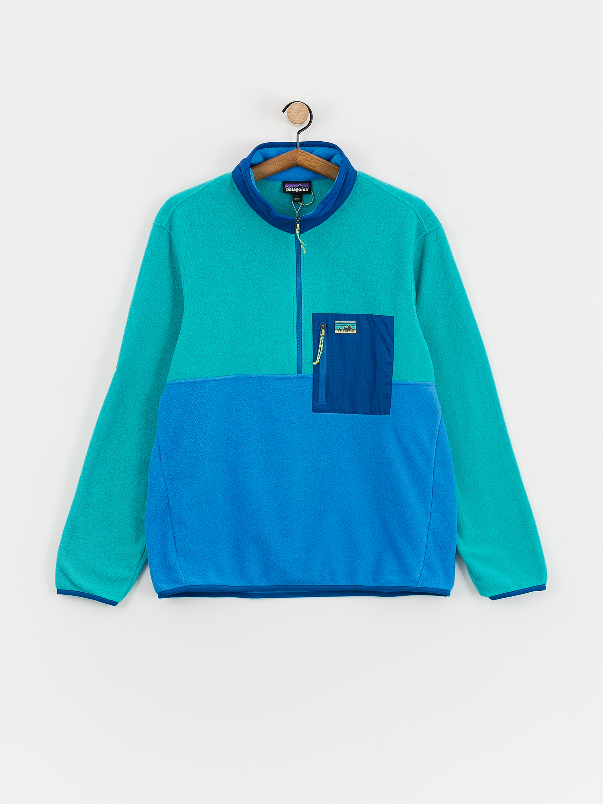 Hanorac din fleece Patagonia Microdini 1/2 Zip (vessel blue)