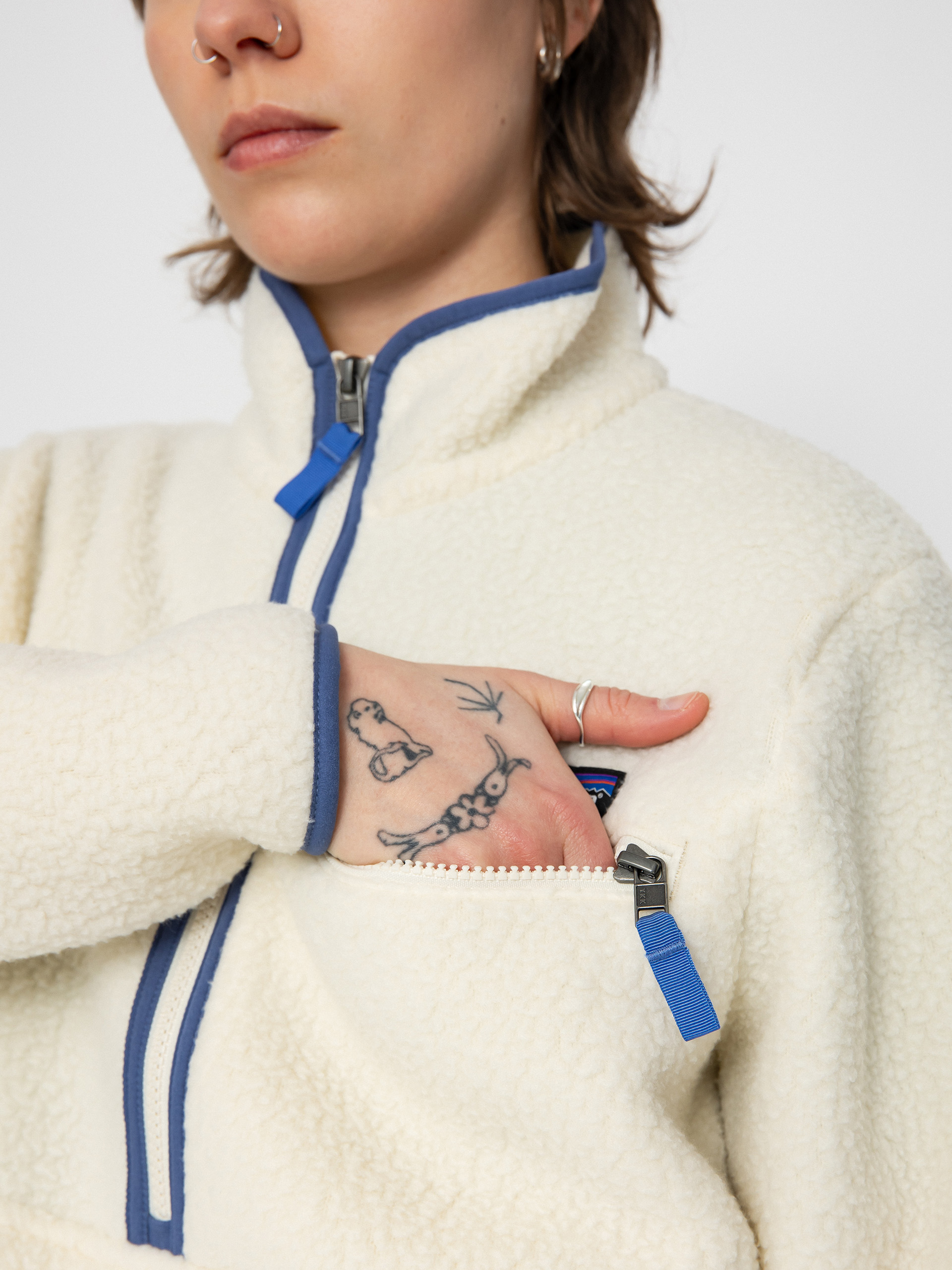 Pentru femei Hanorac din fleece Patagonia Retro Pile Marsupial (natural)