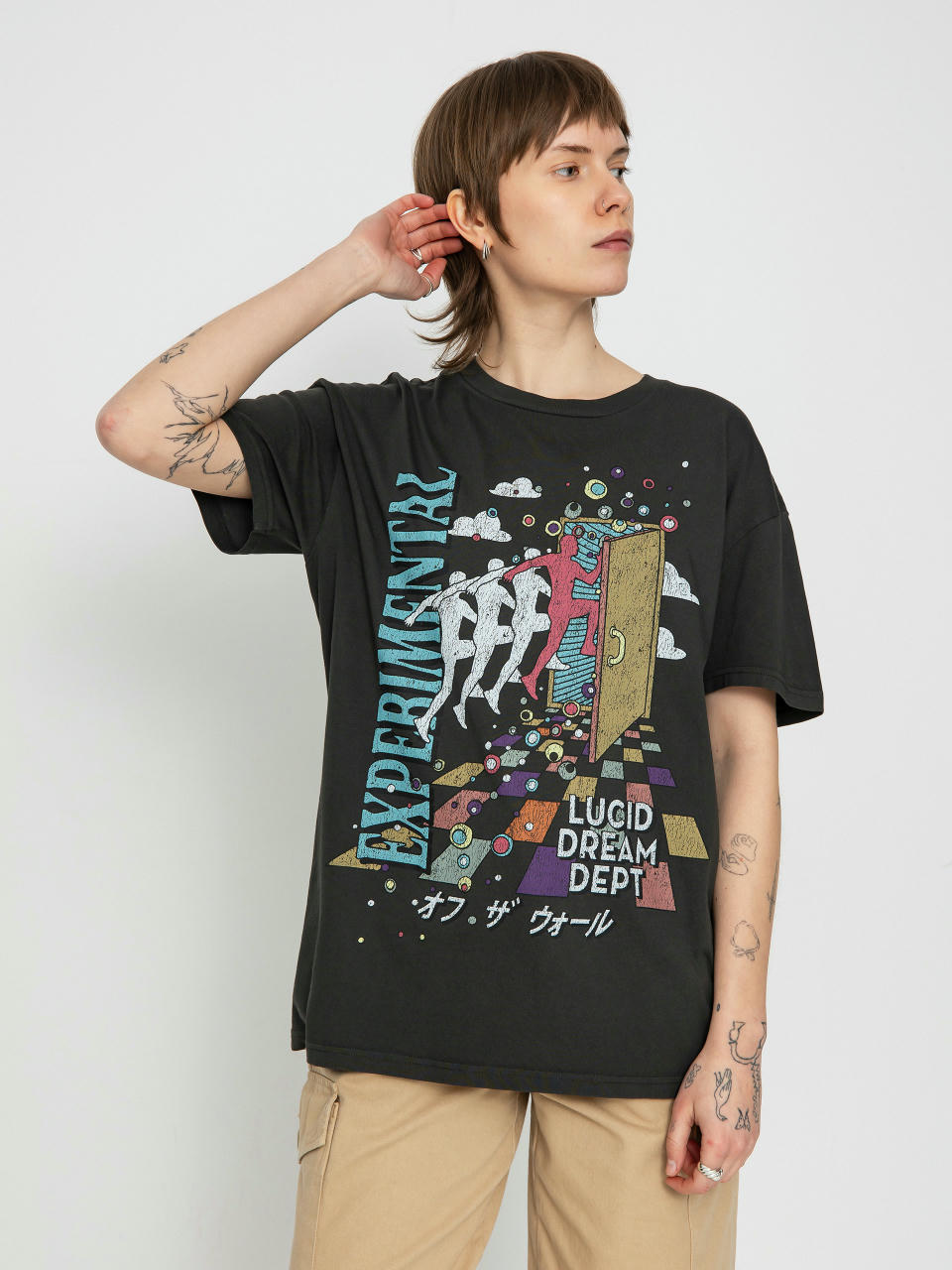 Tricou Vans Vivid Dreams Oversized Wmn (black)