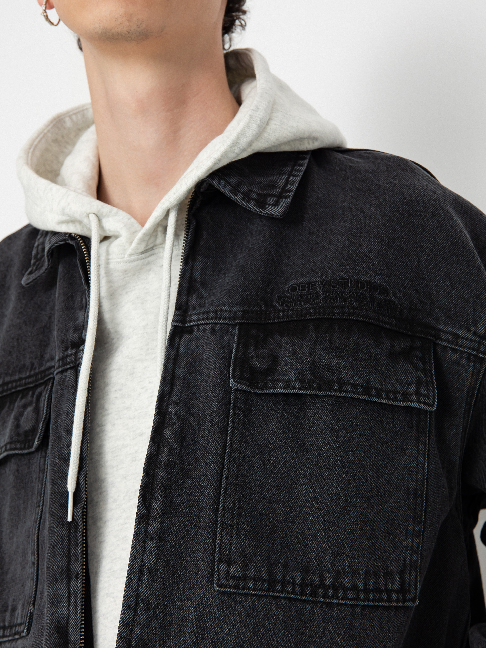 Geacă OBEY Easton (faded black)