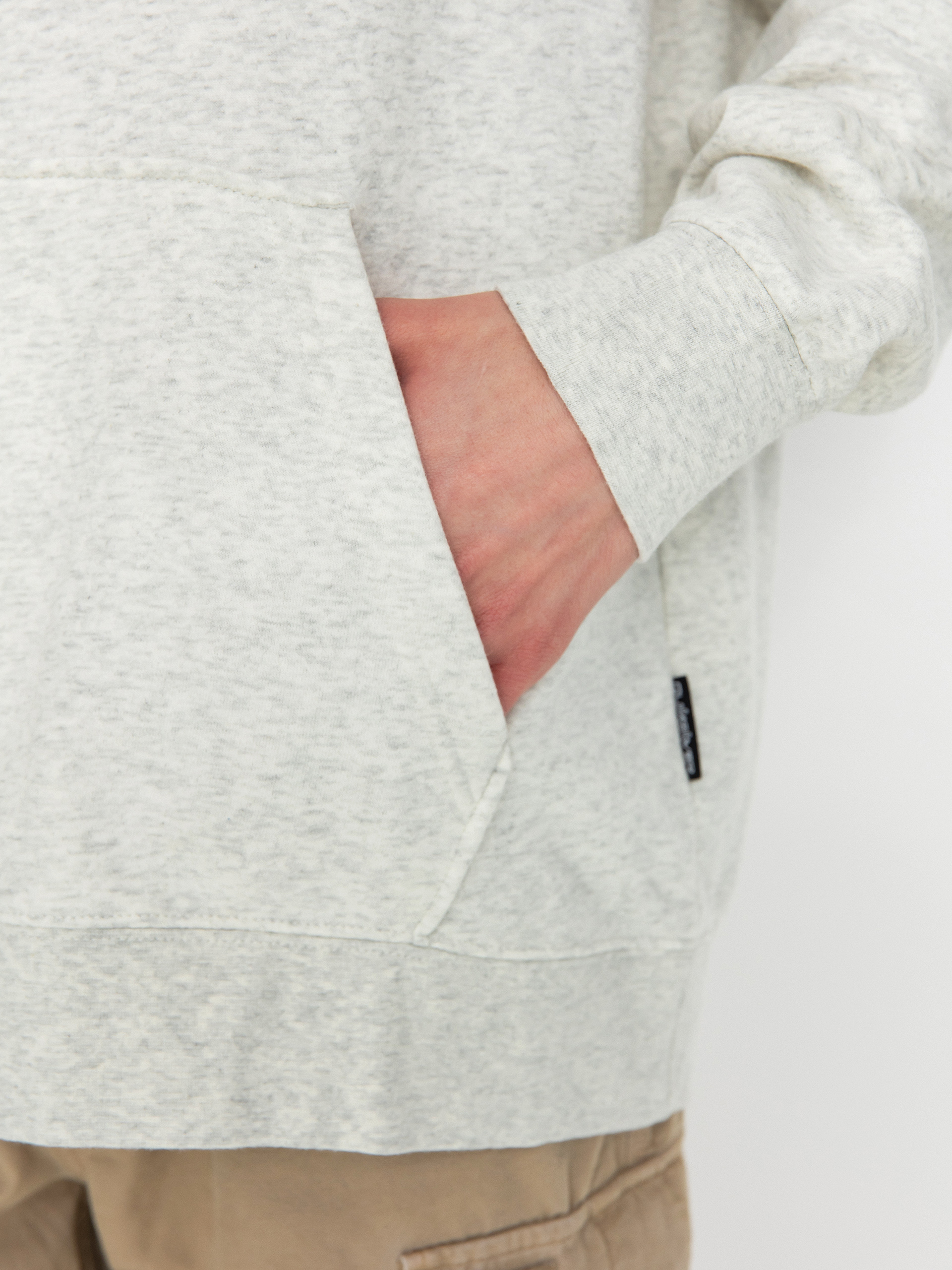 Hanorac cu glugă Quiksilver Salt Water HD (white marble heather)