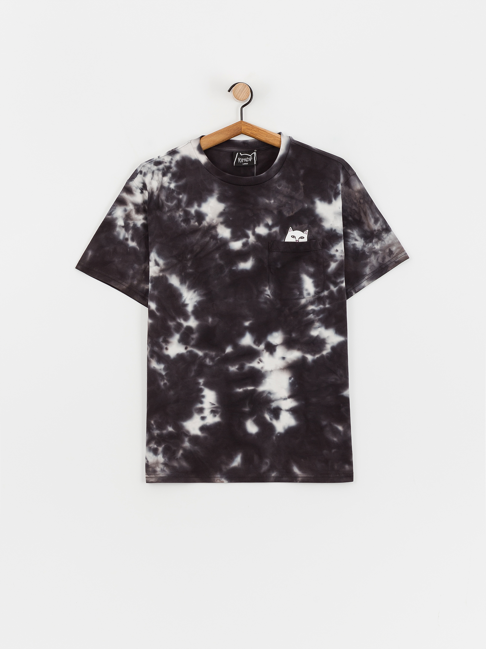 Tricou RipNDip Lord Nermal Pocket (black lightning wash)