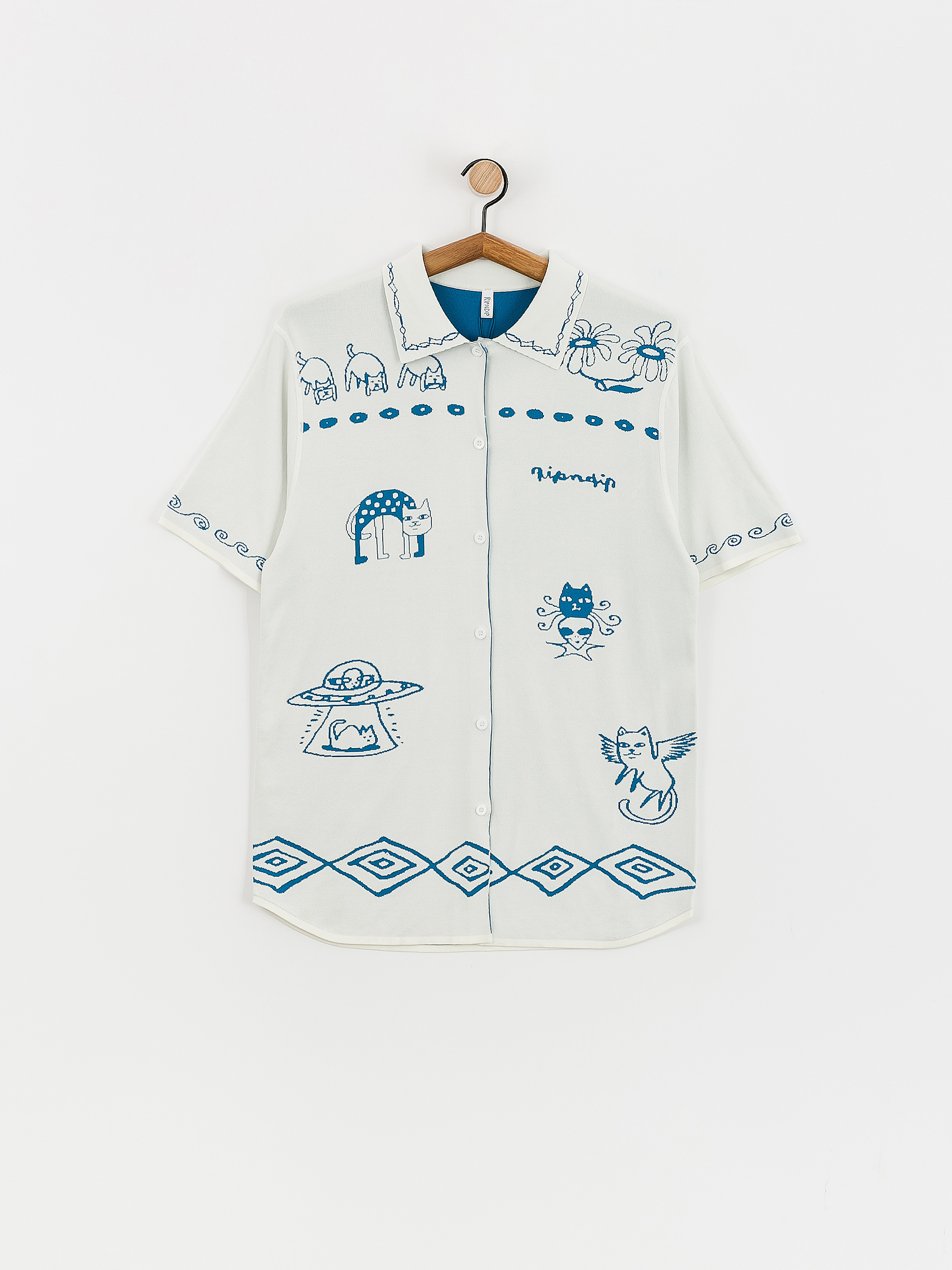 Cămașă RipNDip Blonded Knitted Button (off white)