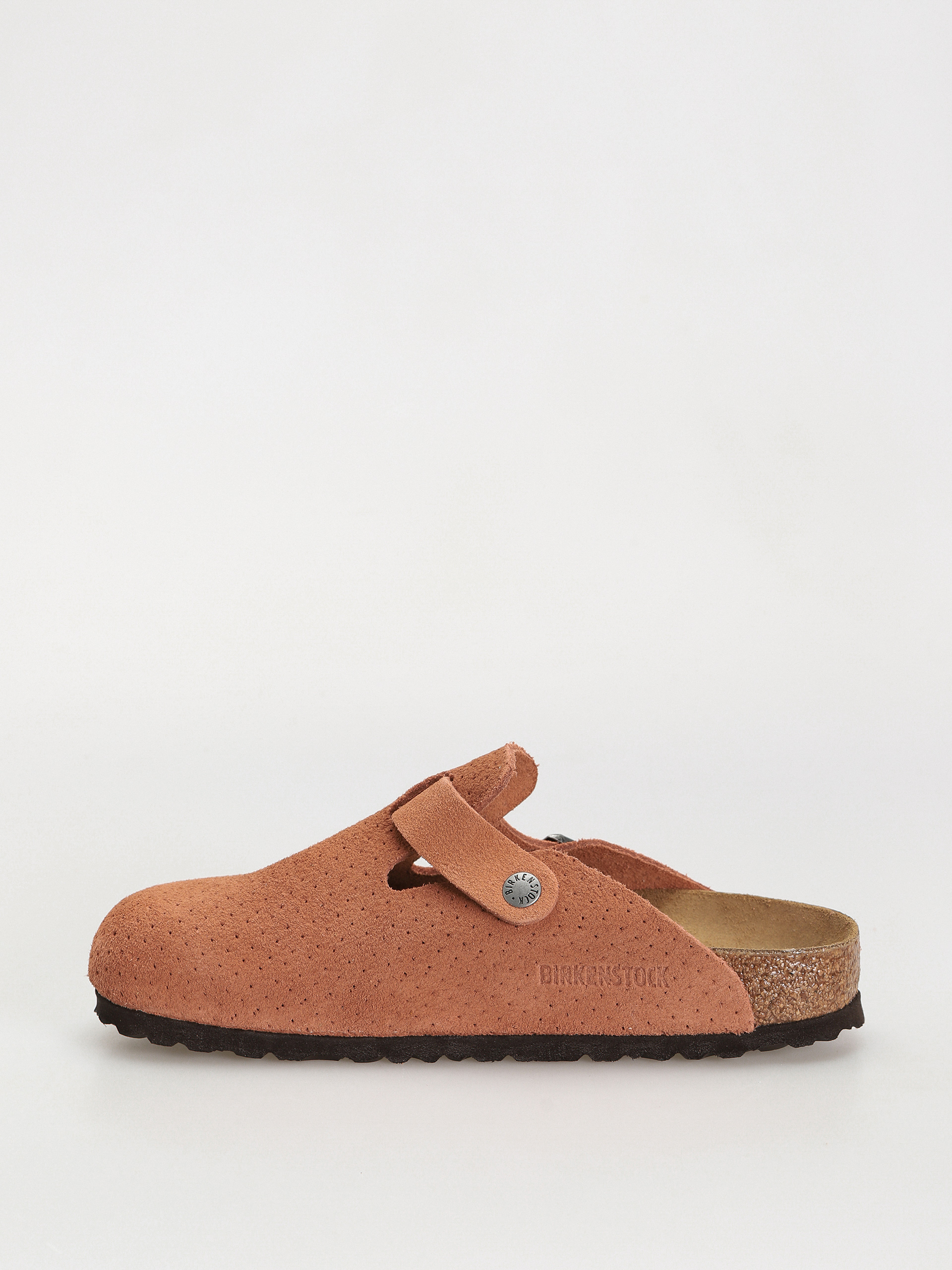 Șlapi Birkenstock Boston Suede Embossed Narrow Wmn (emboss dots burnt orange)