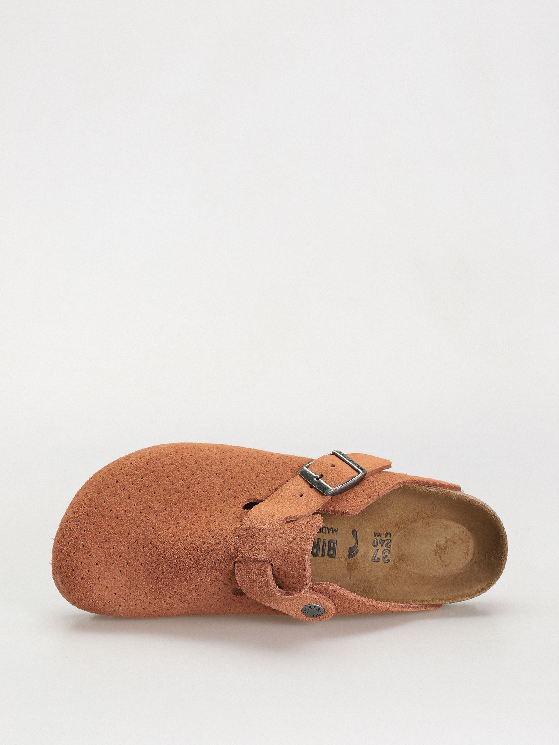 Șlapi Birkenstock Boston Suede Embossed Narrow Wmn (emboss dots burnt orange)