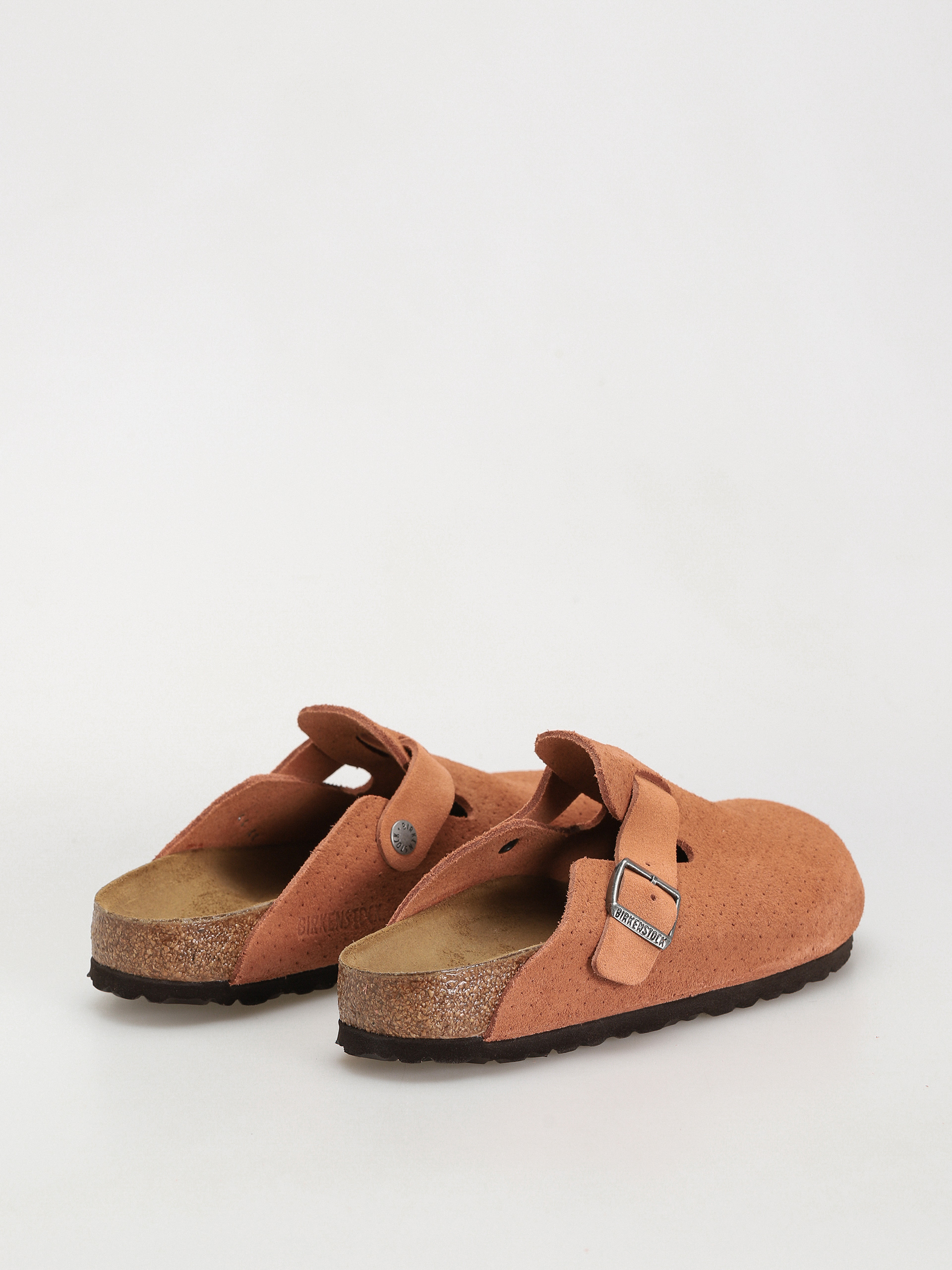 Șlapi Birkenstock Boston Suede Embossed Narrow Wmn (emboss dots burnt orange)