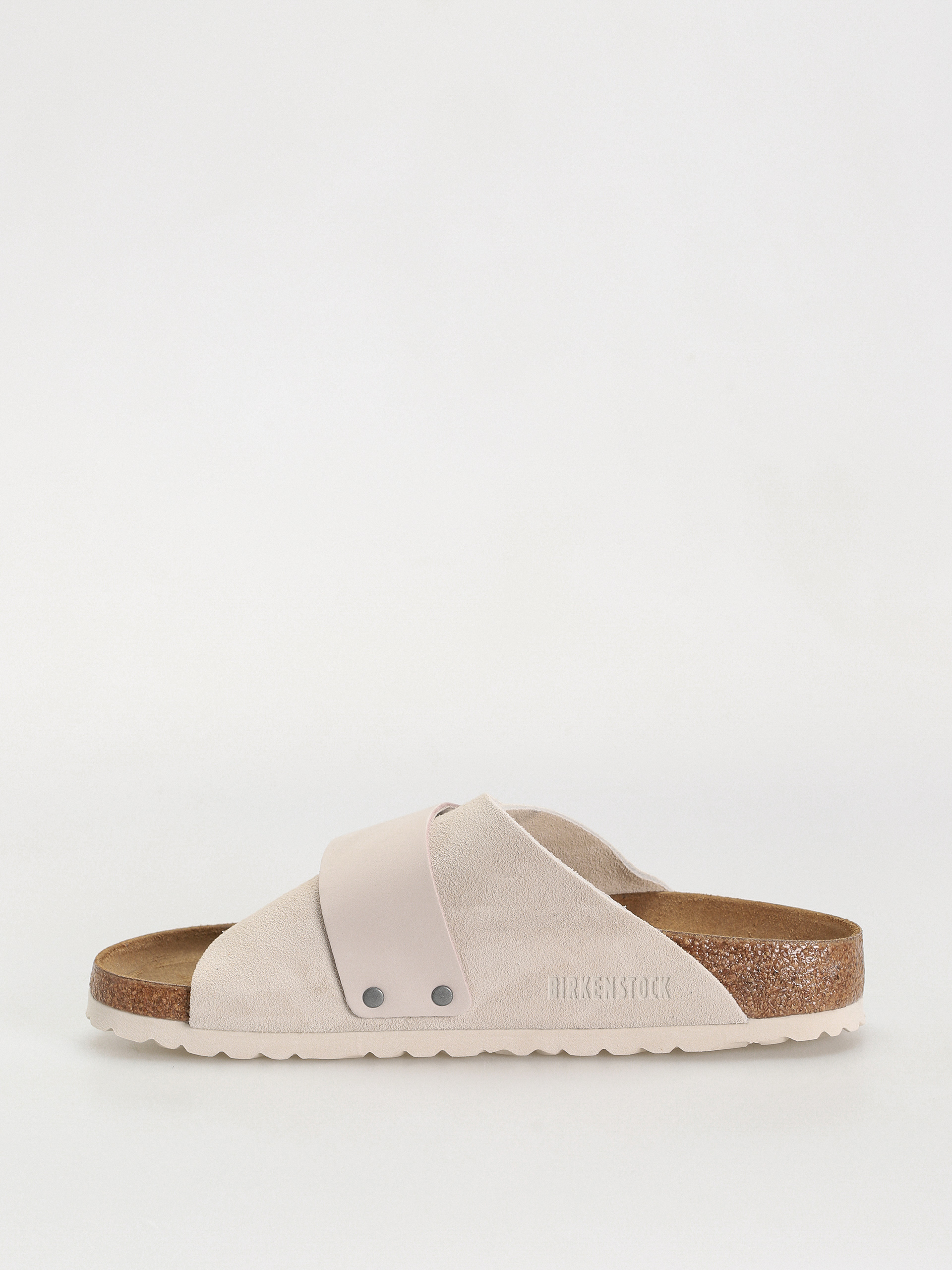 Șlapi Birkenstock Kyoto Nubuck Suede Leather Narrow Wmn (antique white)