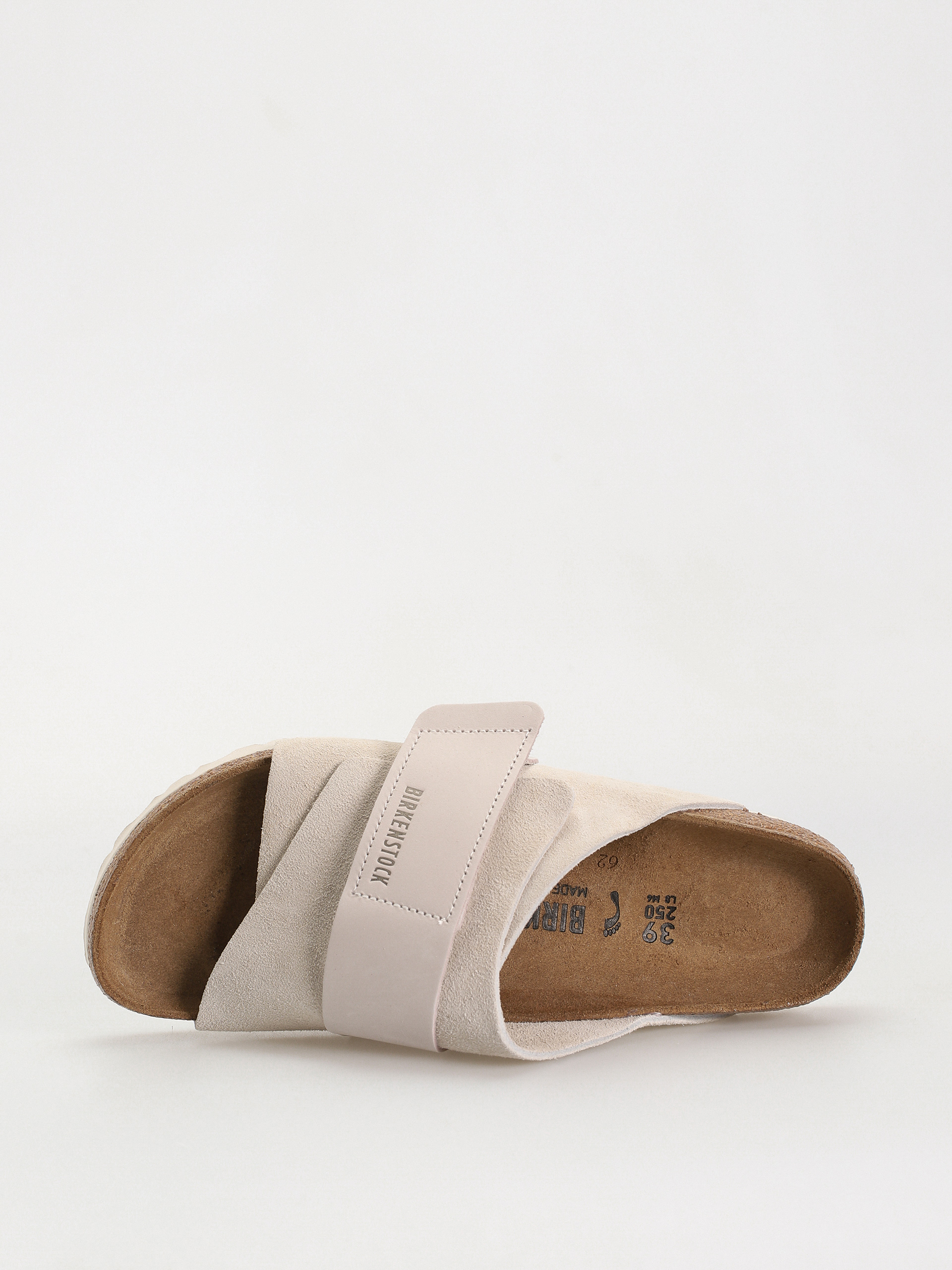 Șlapi Birkenstock Kyoto Nubuck Suede Leather Narrow Wmn (antique white)