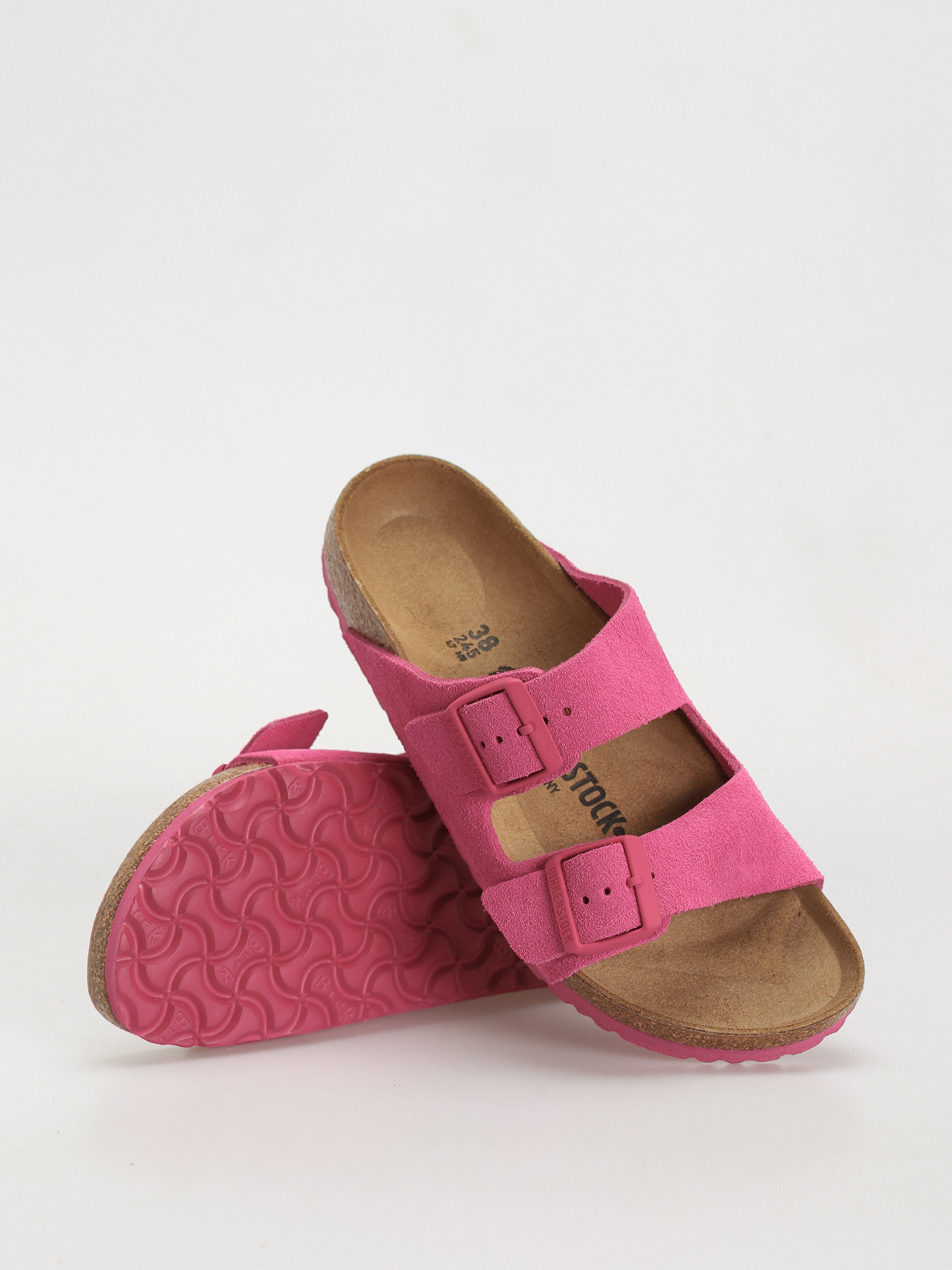 Șlapi Birkenstock Arizona Suede Leather Narrow Wmn (fuchsia tulip)
