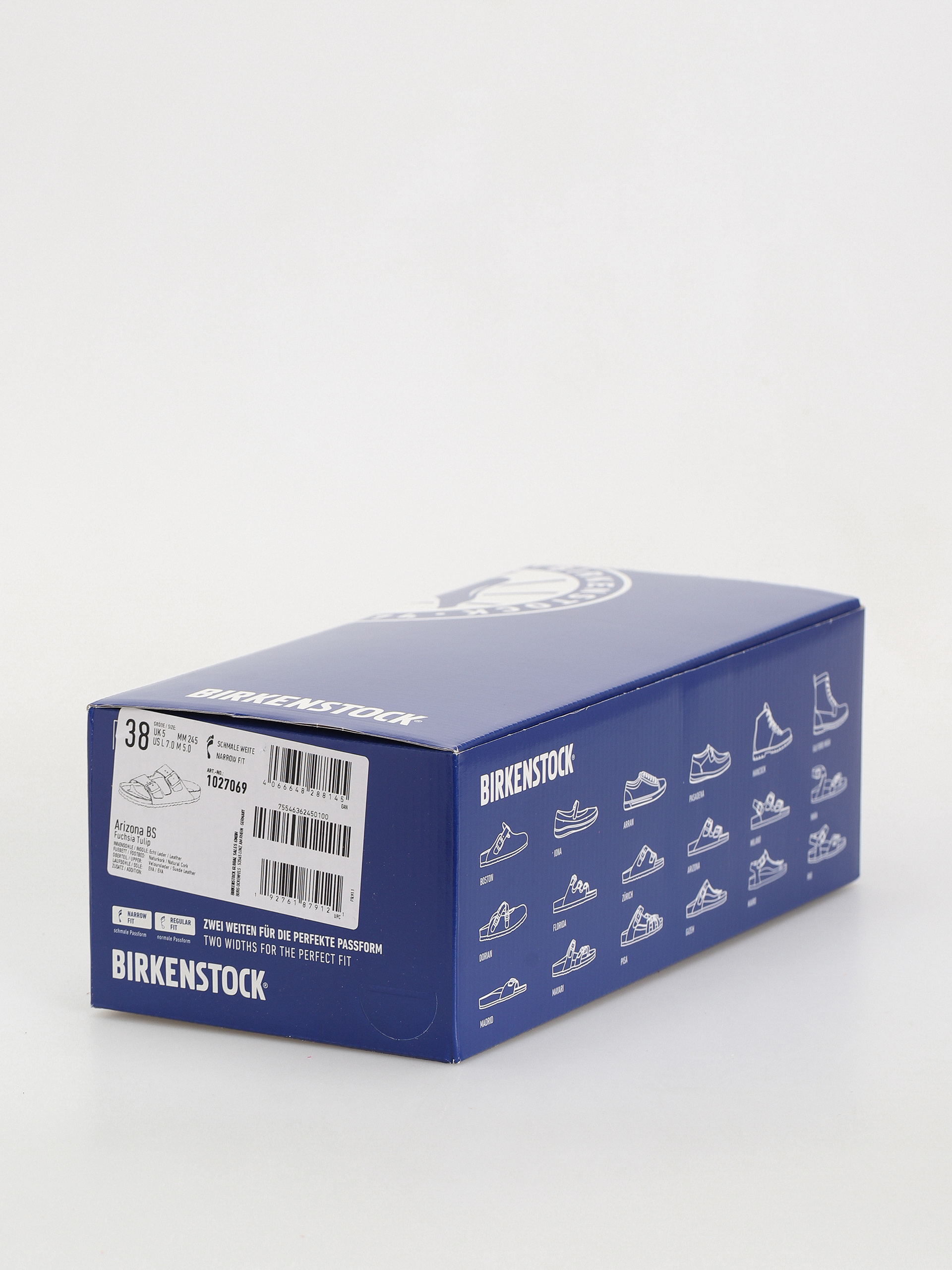 Șlapi Birkenstock Arizona Suede Leather Narrow Wmn (fuchsia tulip)