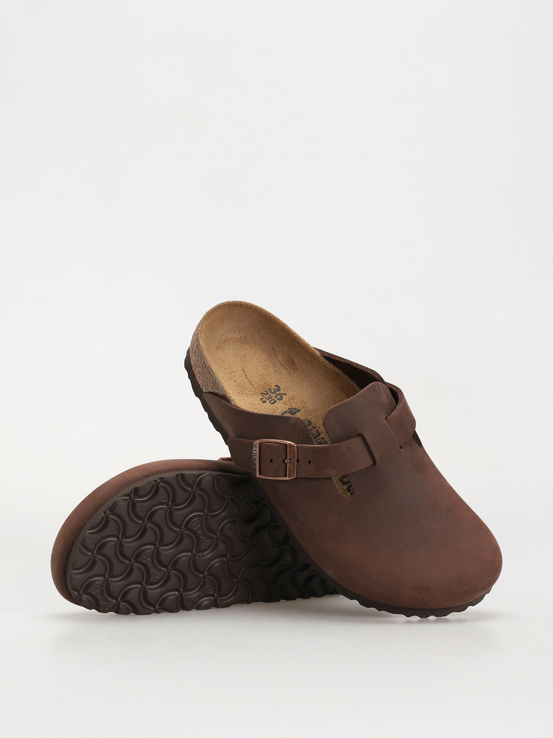 Șlapi Birkenstock Boston Oiled Leather Narrow Wmn (habana)