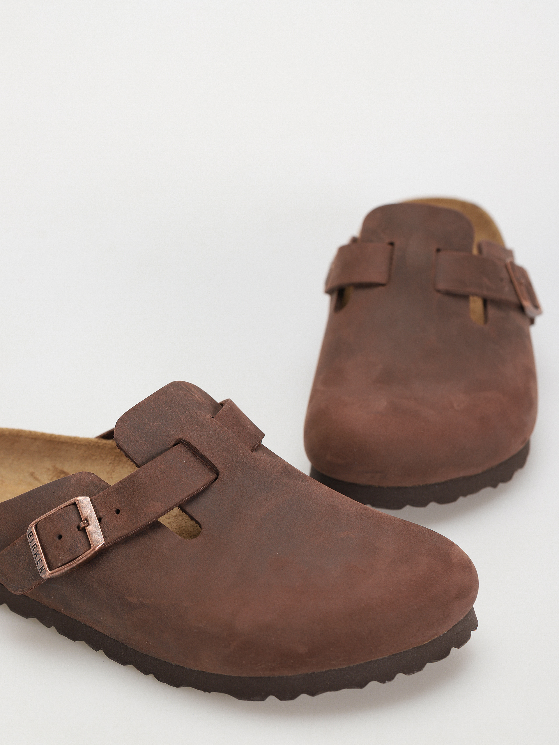 Șlapi Birkenstock Boston Oiled Leather Narrow Wmn (habana)