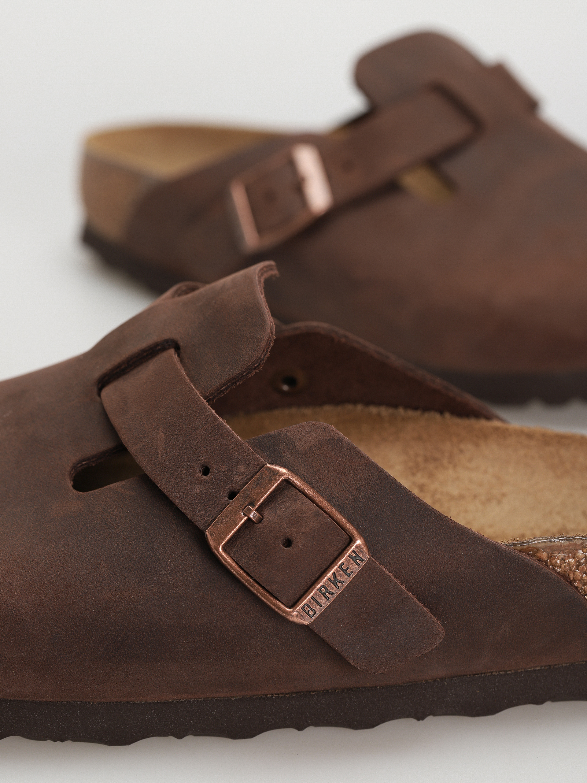 Șlapi Birkenstock Boston Oiled Leather Narrow Wmn (habana)