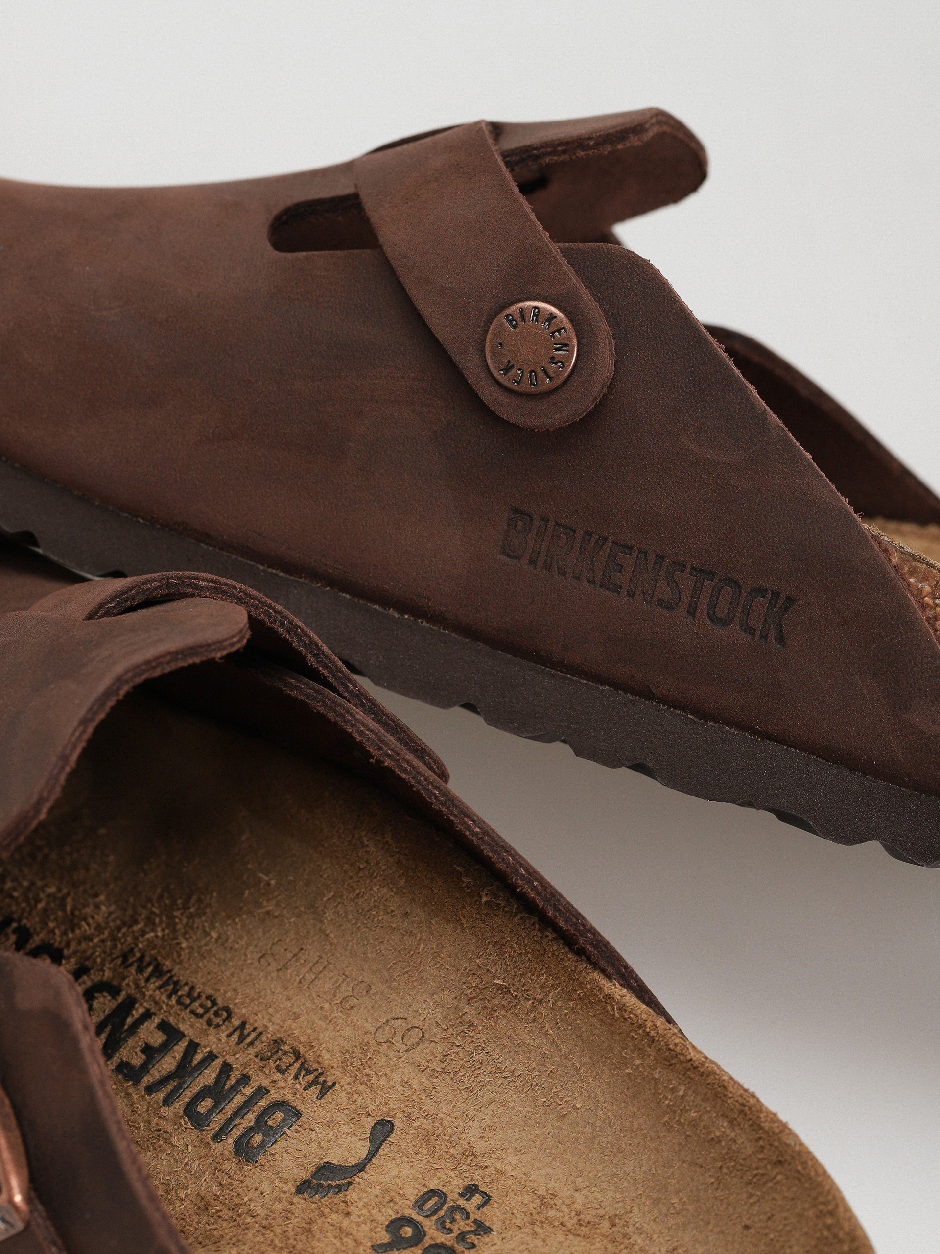 Șlapi Birkenstock Boston Oiled Leather Narrow Wmn (habana)