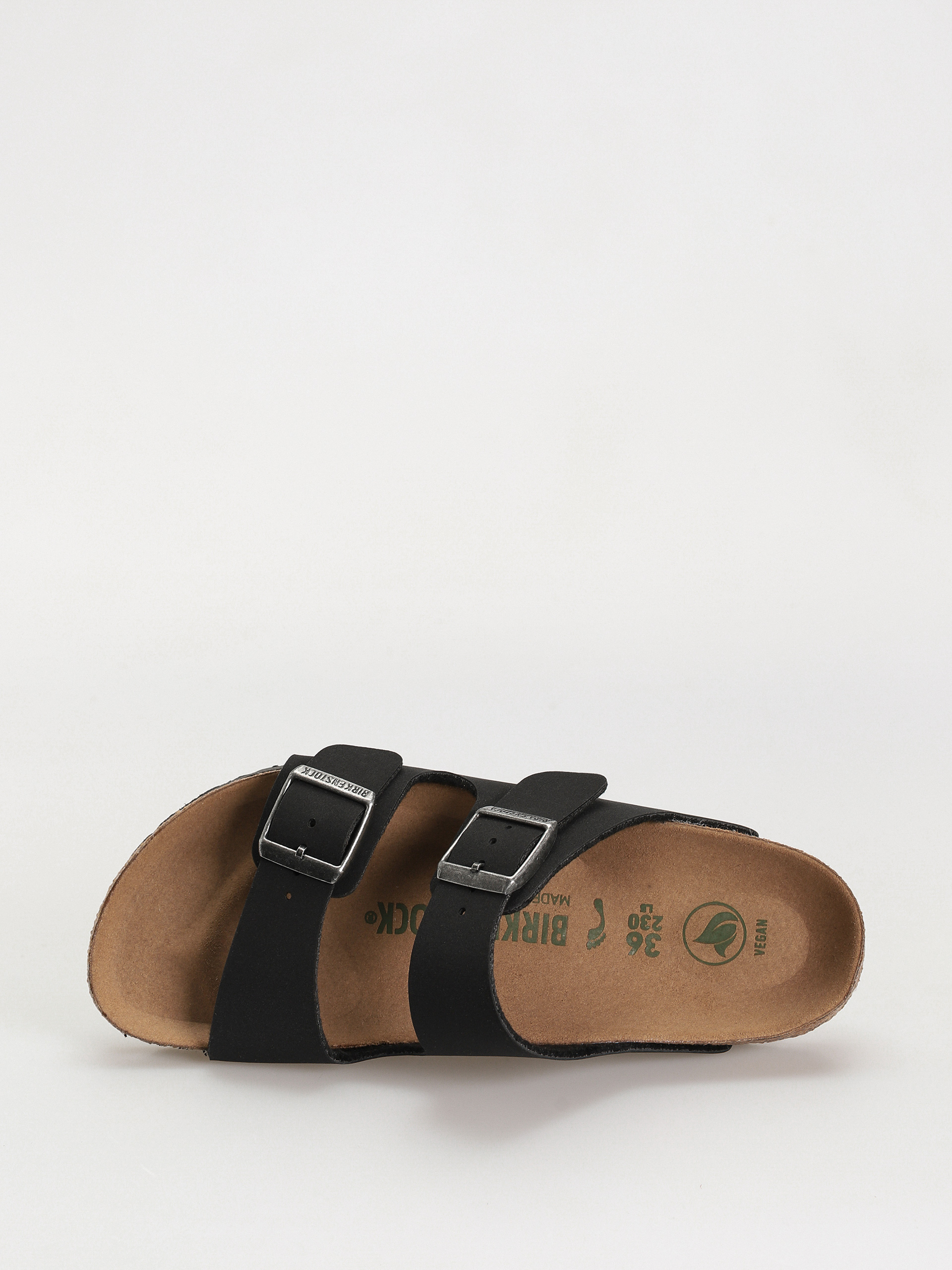Șlapi Birkenstock Arizona Birko Flor Nubuck Narrow Wmn (black)