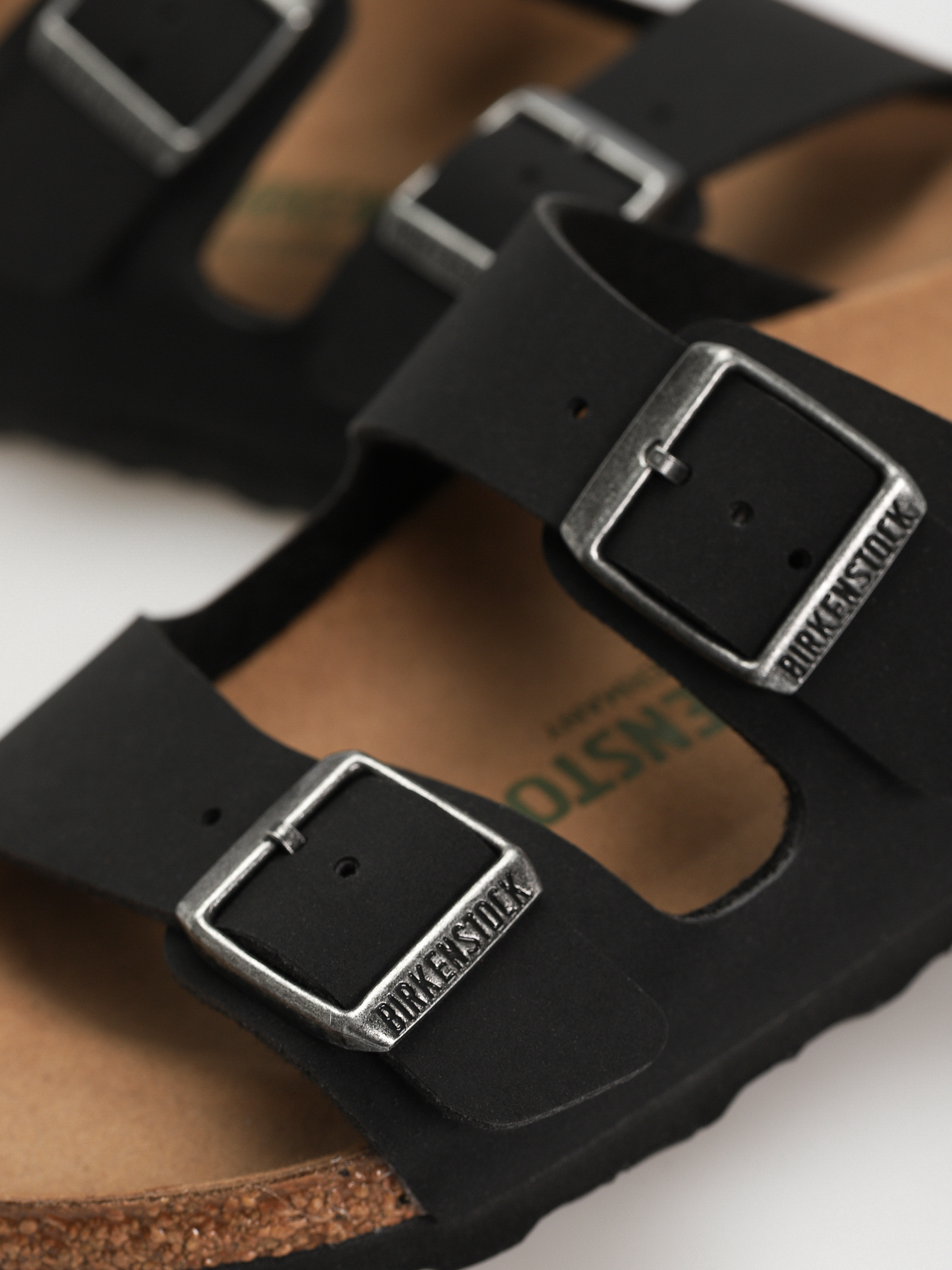 Șlapi Birkenstock Arizona Birko Flor Nubuck Narrow Wmn (black)