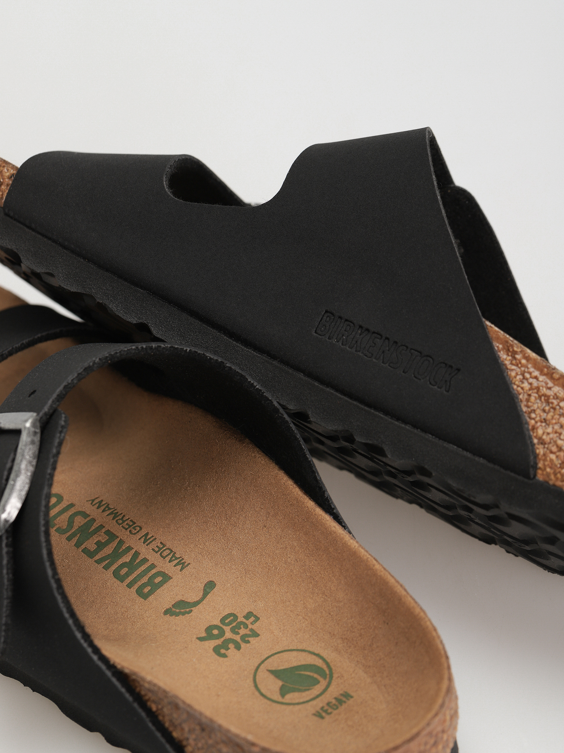 Șlapi Birkenstock Arizona Birko Flor Nubuck Narrow Wmn (black)