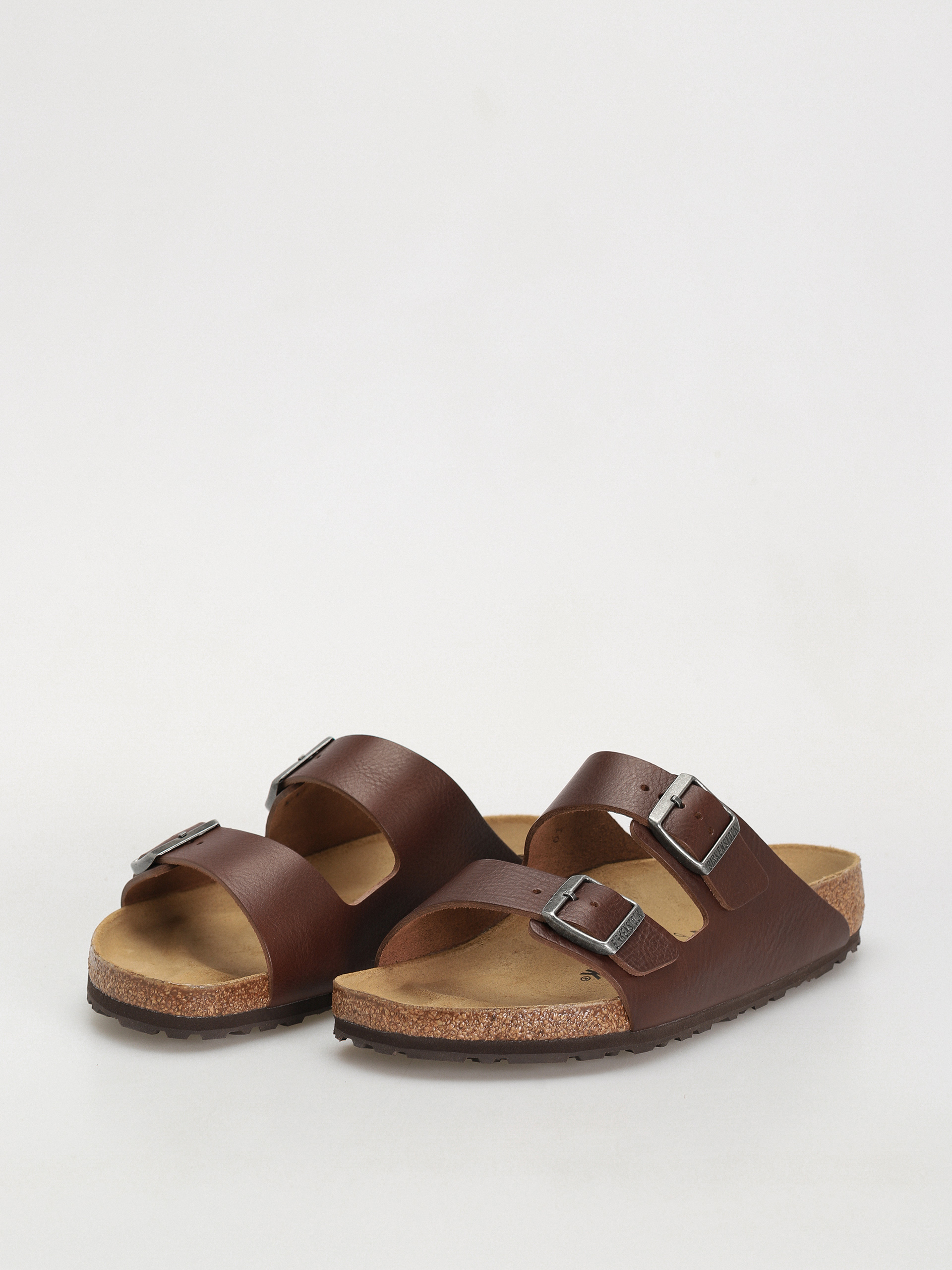 Șlapi Birkenstock Arizona Grip Natural Leather Regular (vintage wood roast)