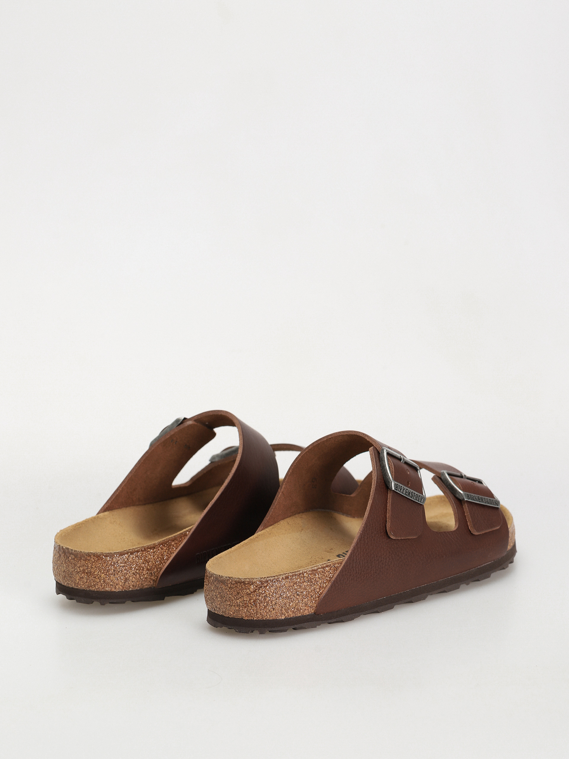 Șlapi Birkenstock Arizona Grip Natural Leather Regular (vintage wood roast)