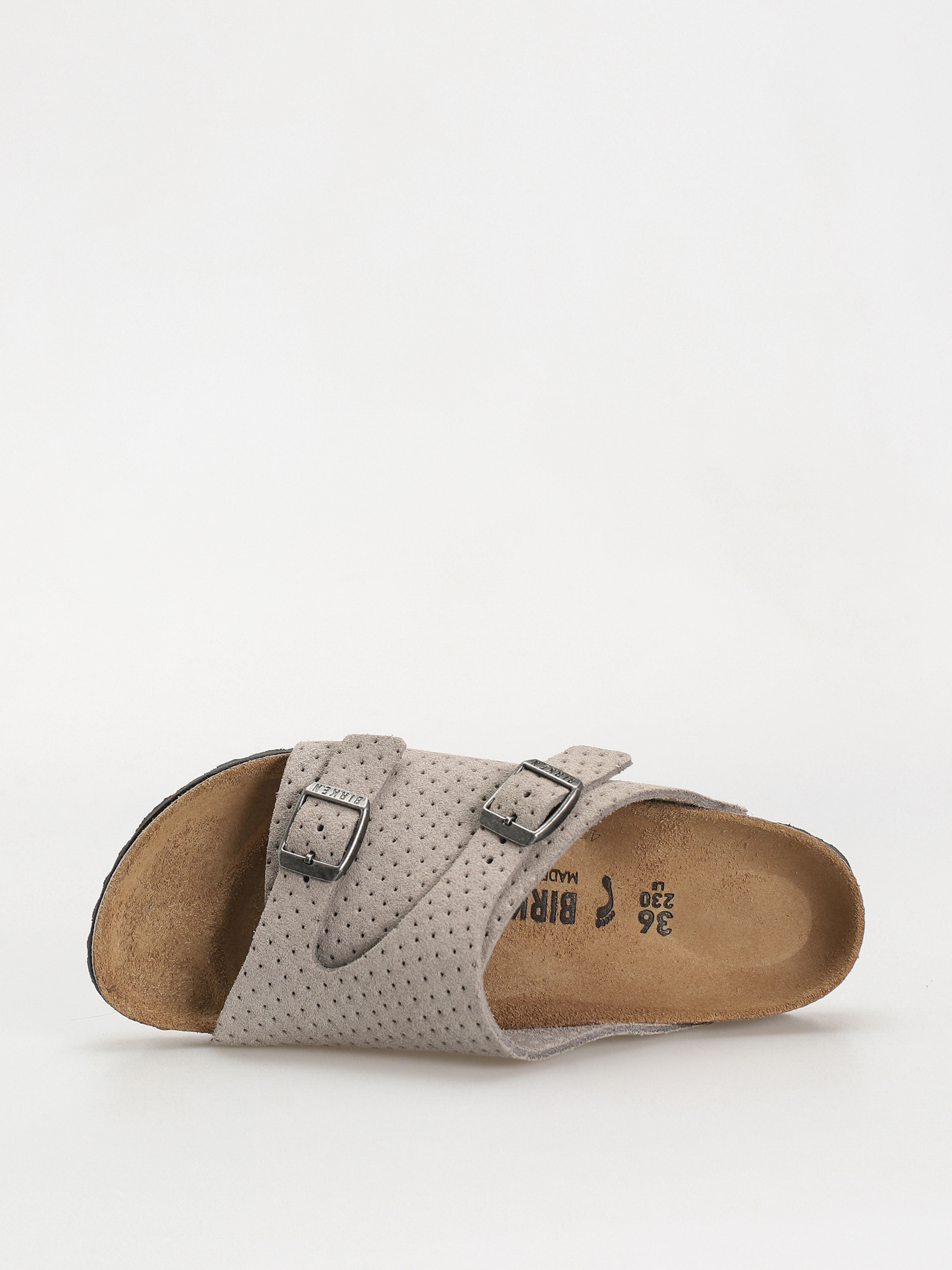 Șlapi Birkenstock Zurich Suede Embossed Narrow Wmn (emboss dots stone coin)
