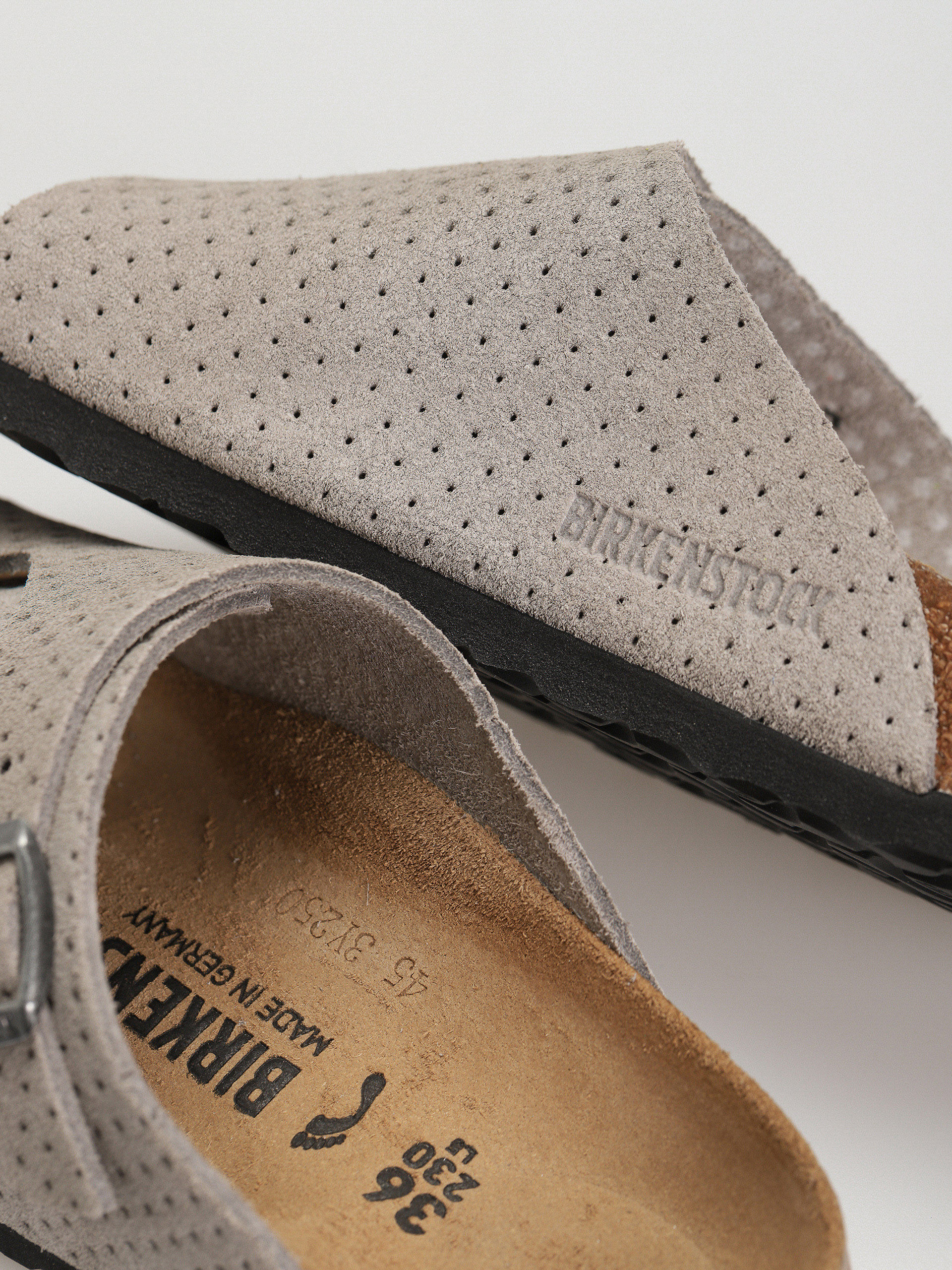 Șlapi Birkenstock Zurich Suede Embossed Narrow Wmn (emboss dots stone coin)