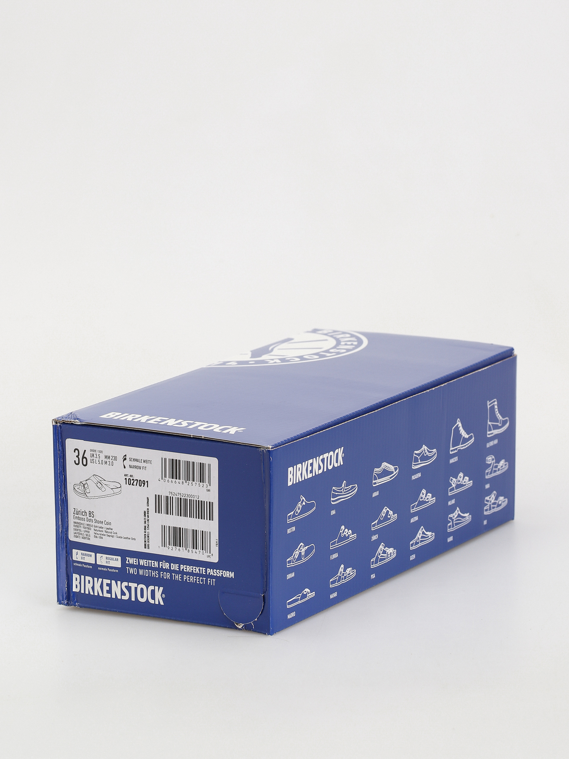 Șlapi Birkenstock Zurich Suede Embossed Narrow Wmn (emboss dots stone coin)