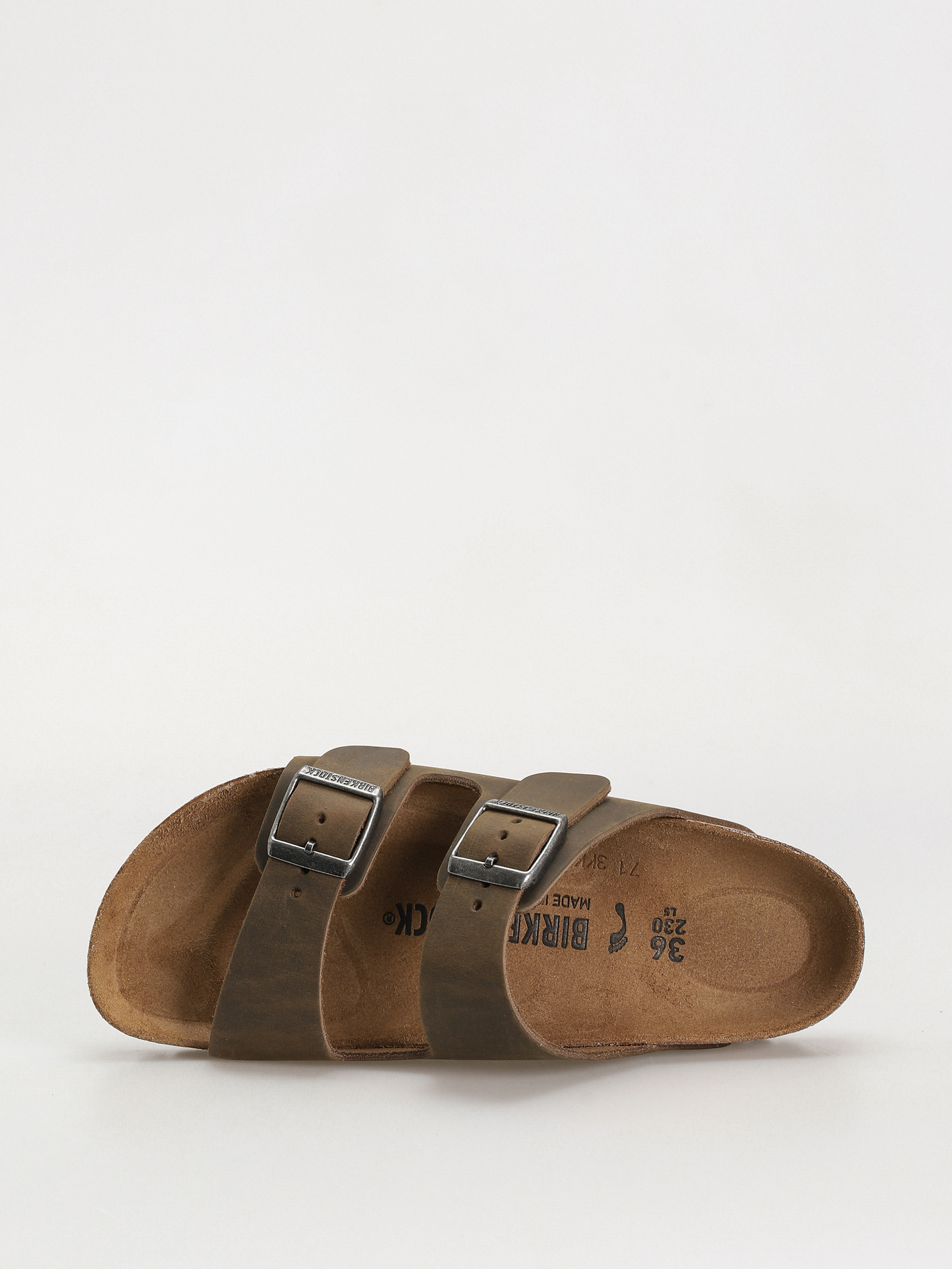 Șlapi Birkenstock Arizona Oiled Leather Narrow Wmn (faded khaki)