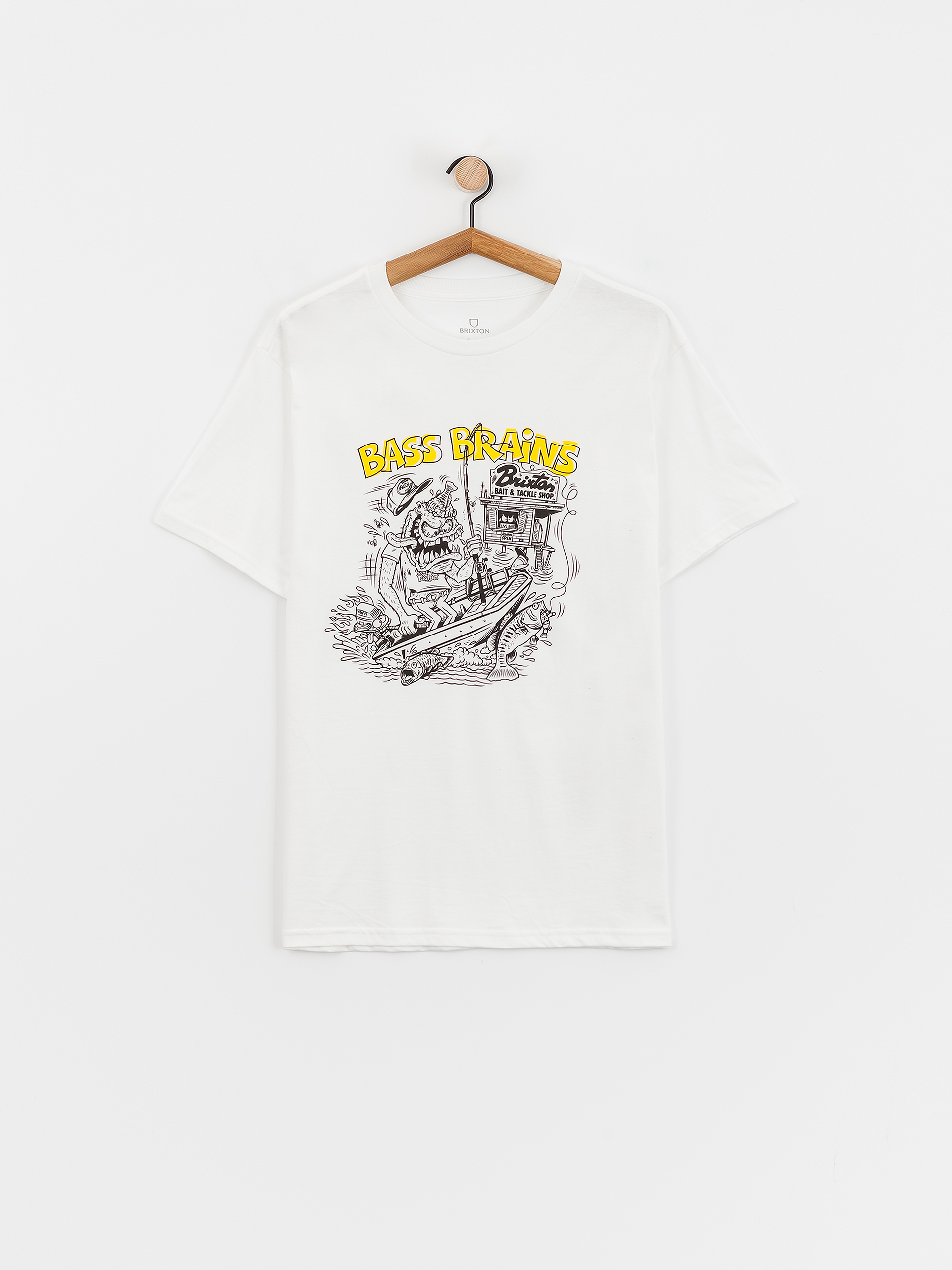 Tricou Brixton Bass Brains Monster Stt (white)
