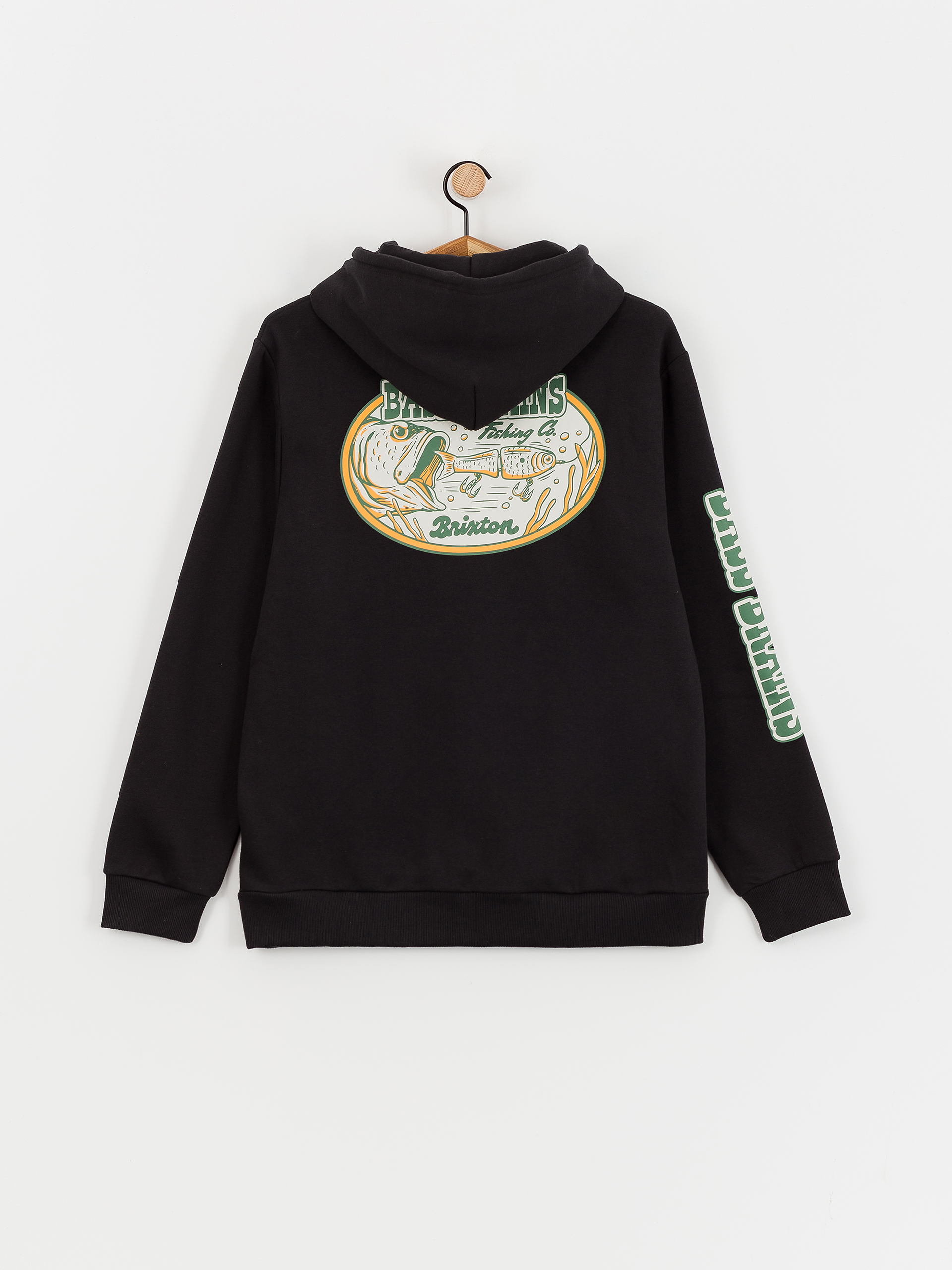 Hanorac cu glugă Brixton Bass Brains Swim HD (black)