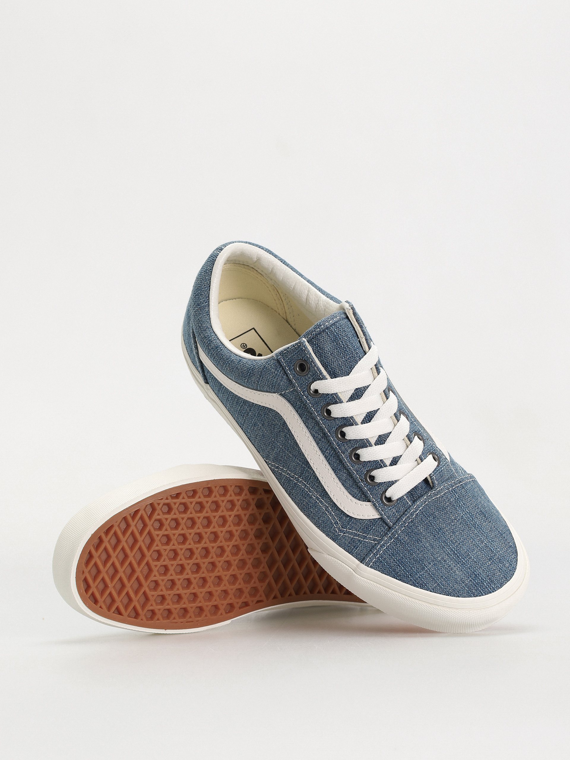 Pantofi Vans Old Skool (threaded denim blue/white)