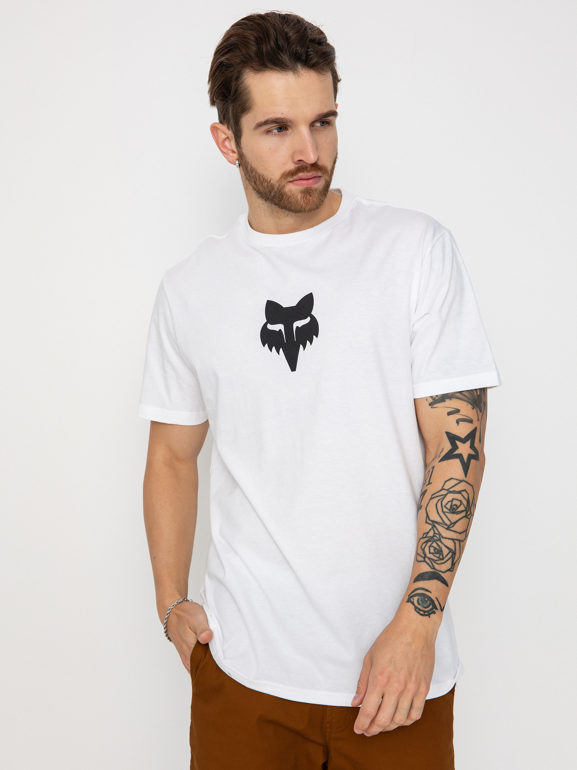 Tricou Fox Fox Head Prem (optic white)