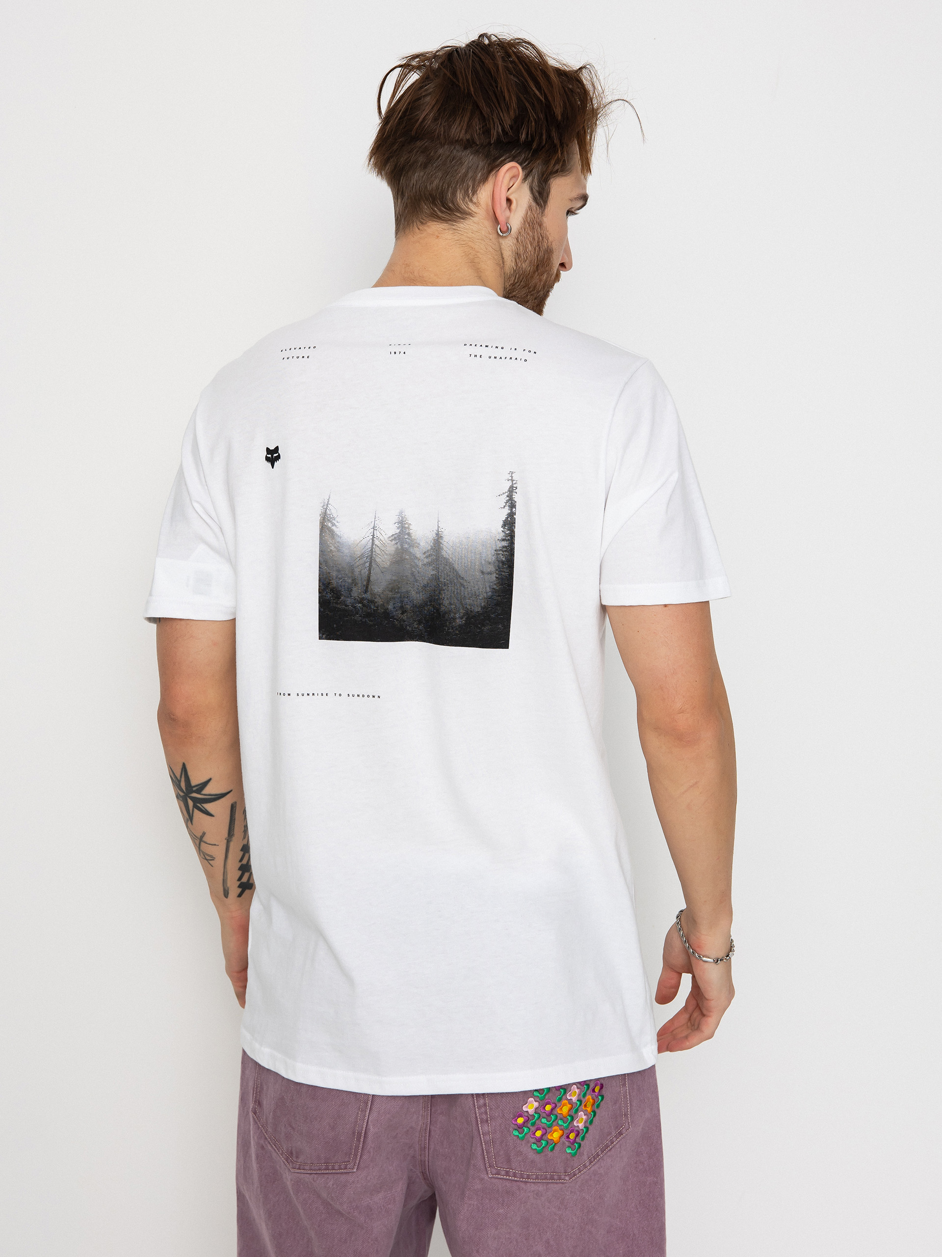 Tricou Fox Sipping Prem (white)