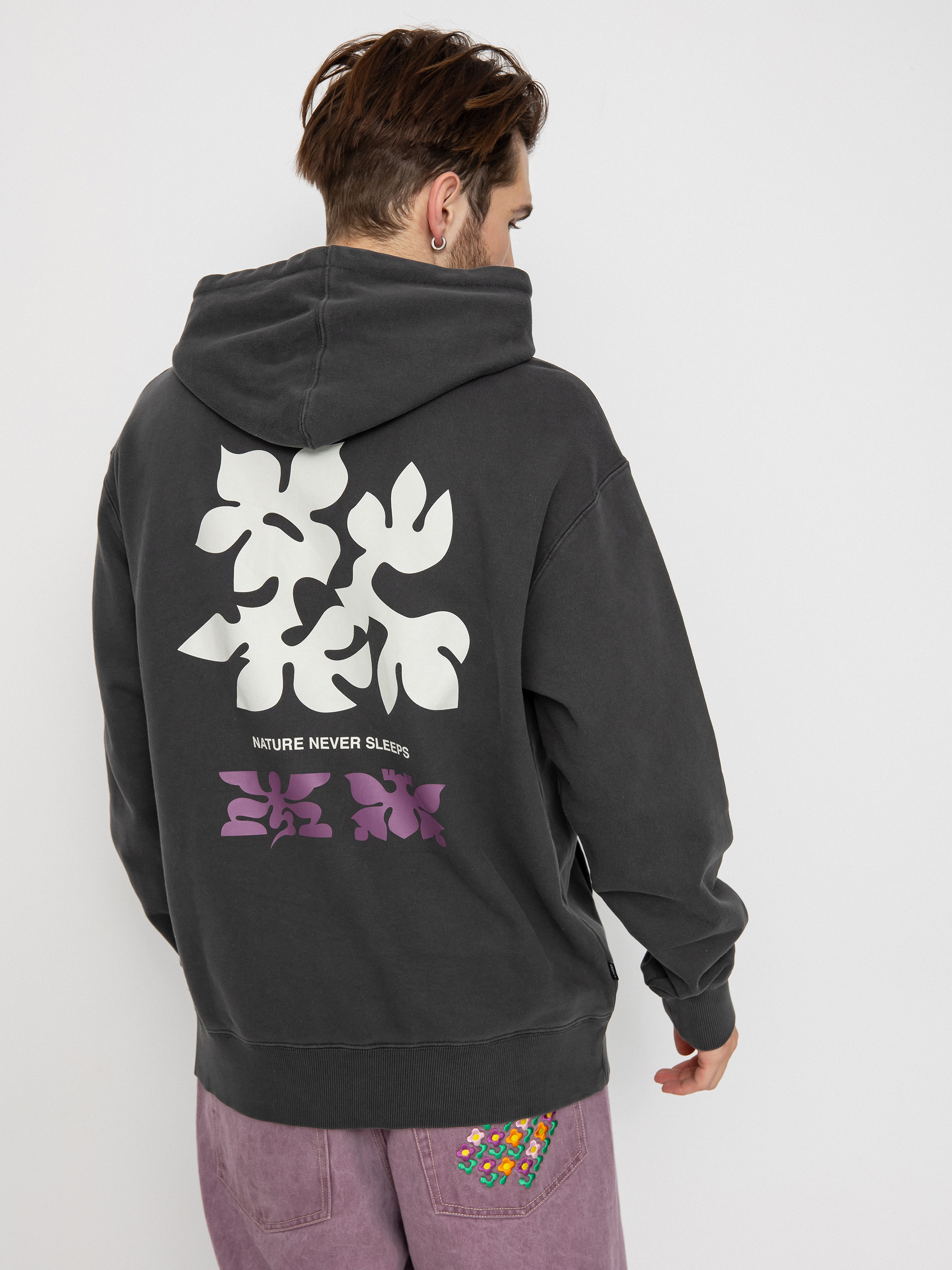 Hanorac cu glugă Element Texture HD (off black)