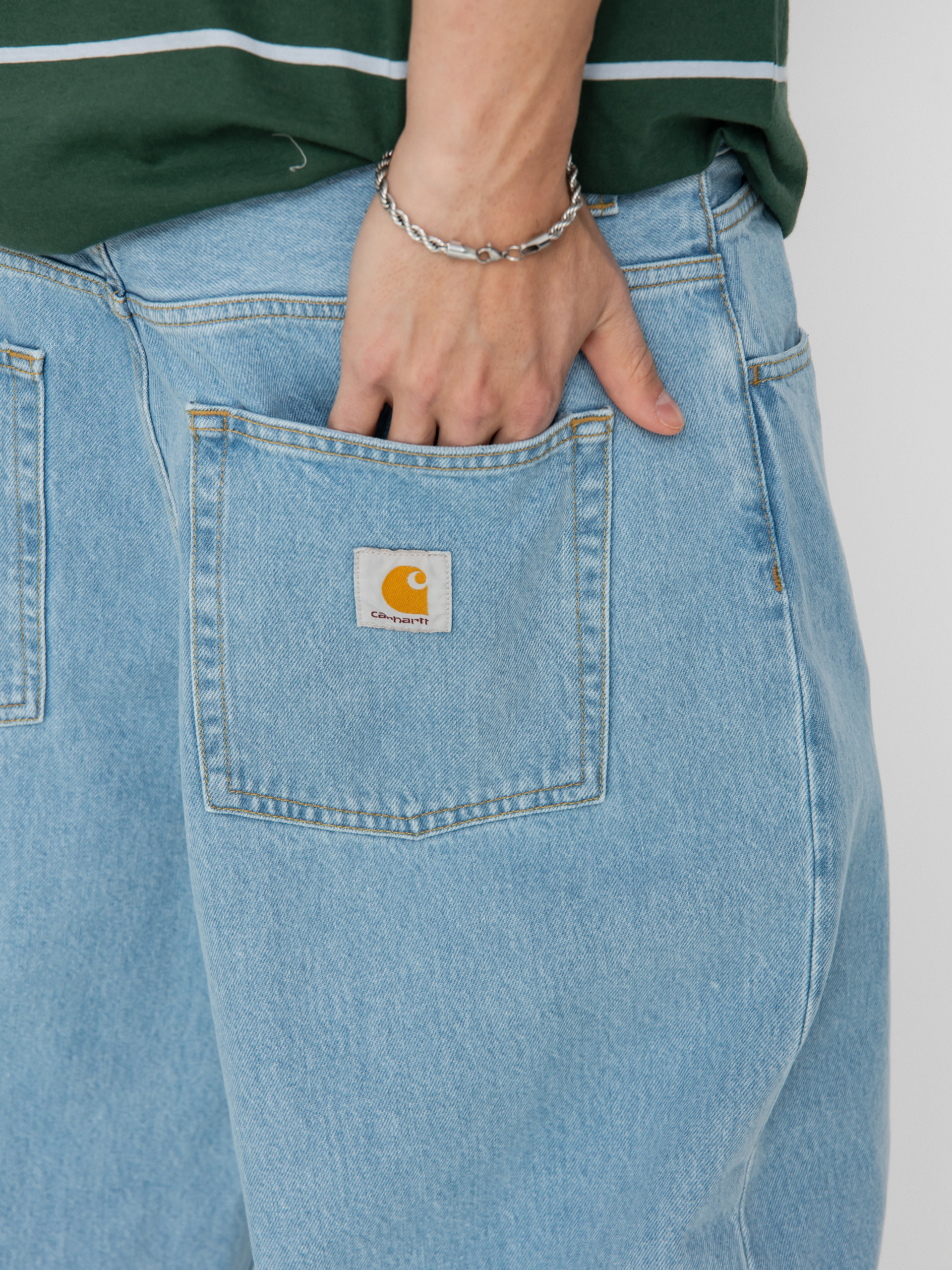 Pantaloni Carhartt WIP Brandon - albastru (blue)