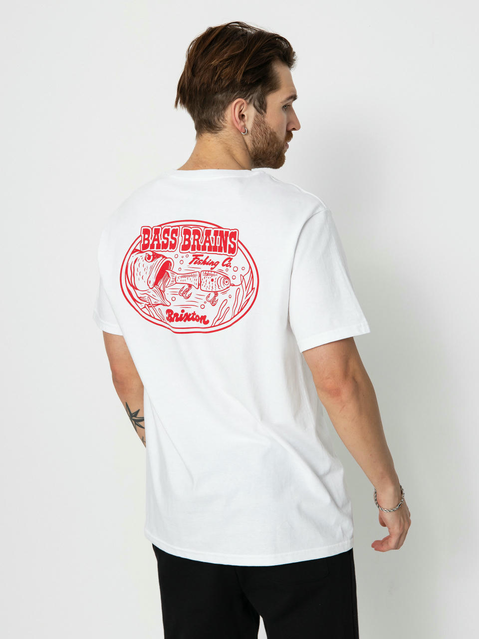 Tricou Brixton Bass Brains Swim Stt (white)