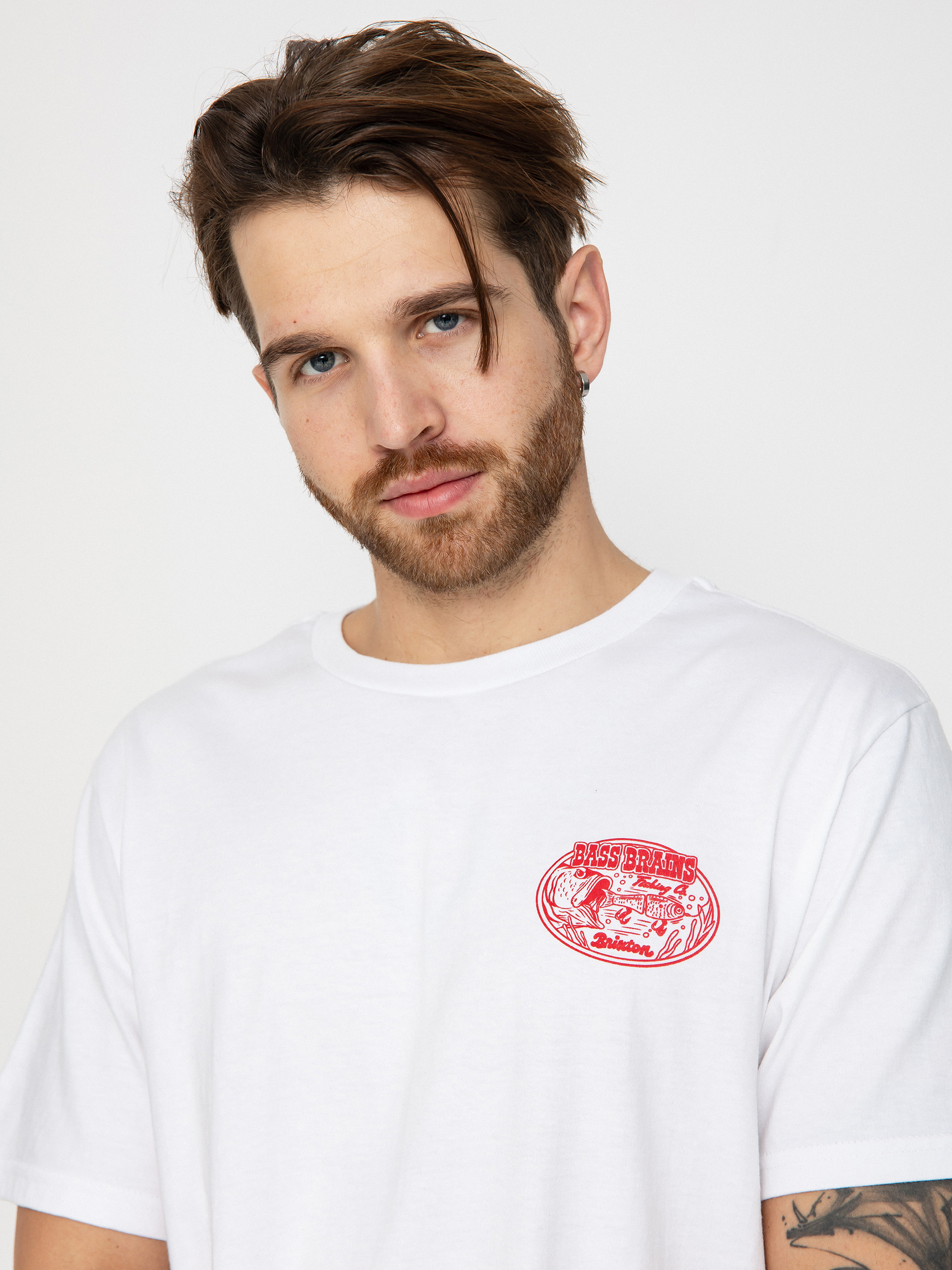 Tricou Brixton Bass Brains Swim Stt (white)