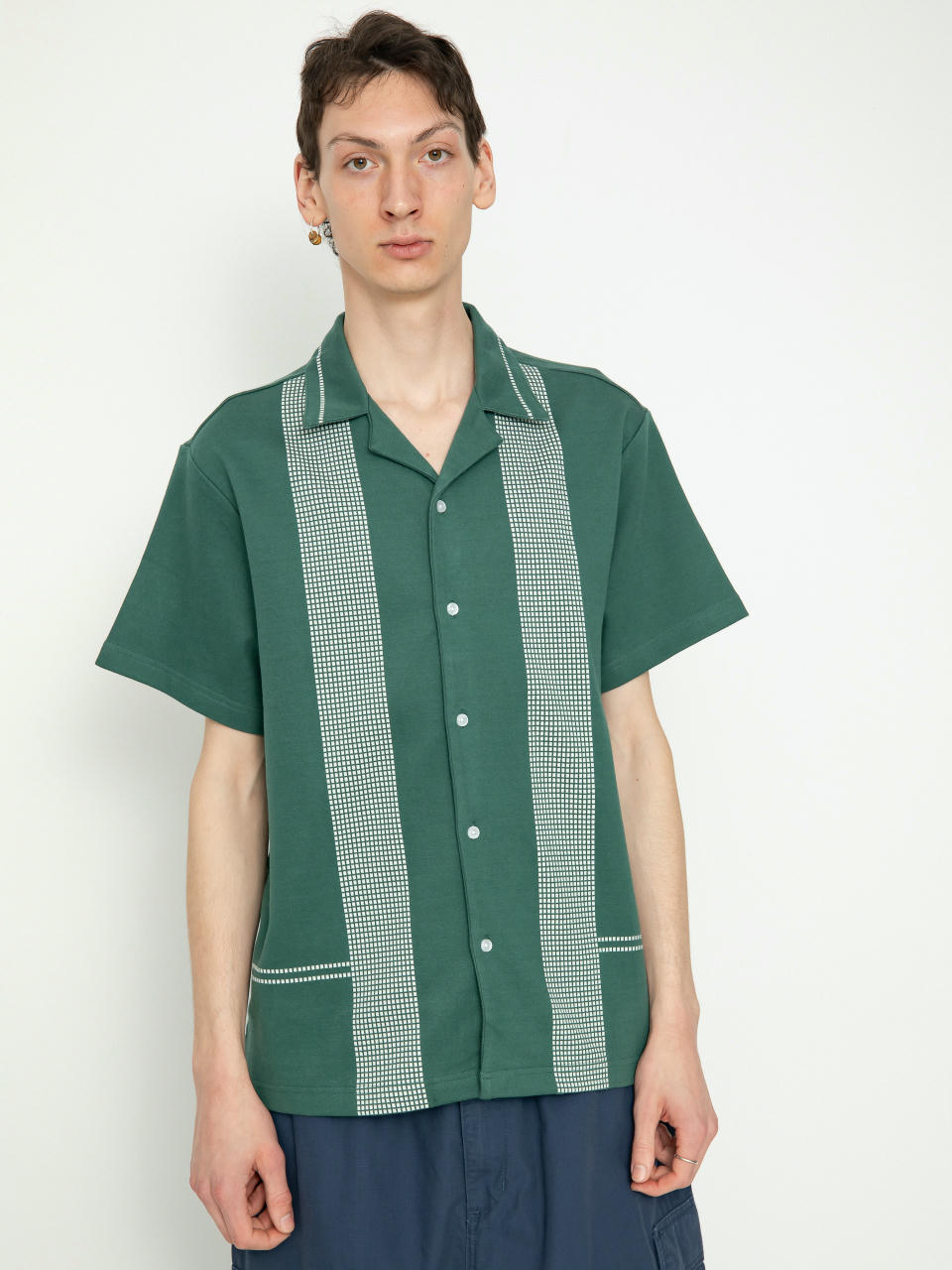 Tricou Brixton Bunker Jacquard (trekking green)