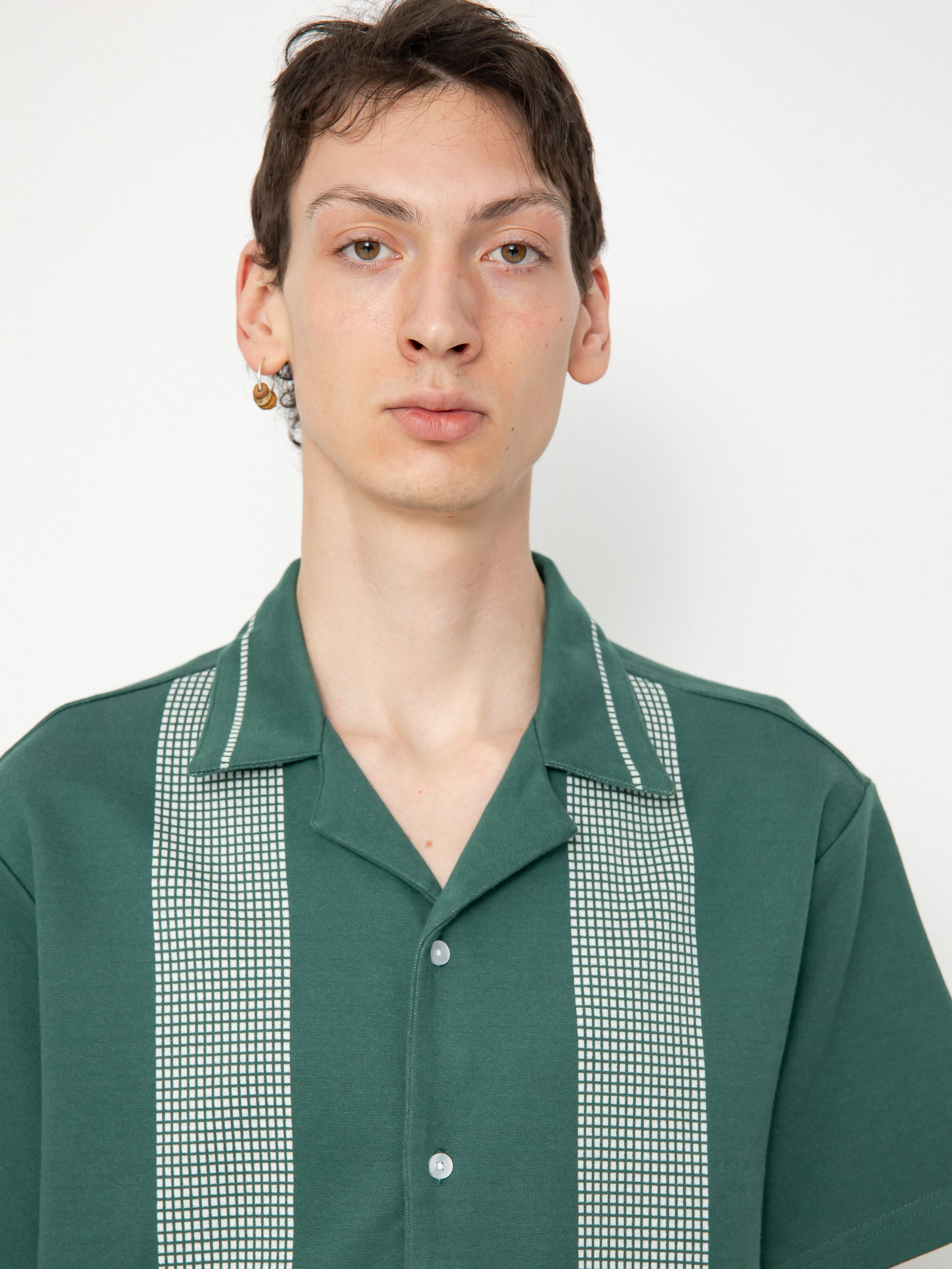 Tricou Brixton Bunker Jacquard (trekking green)