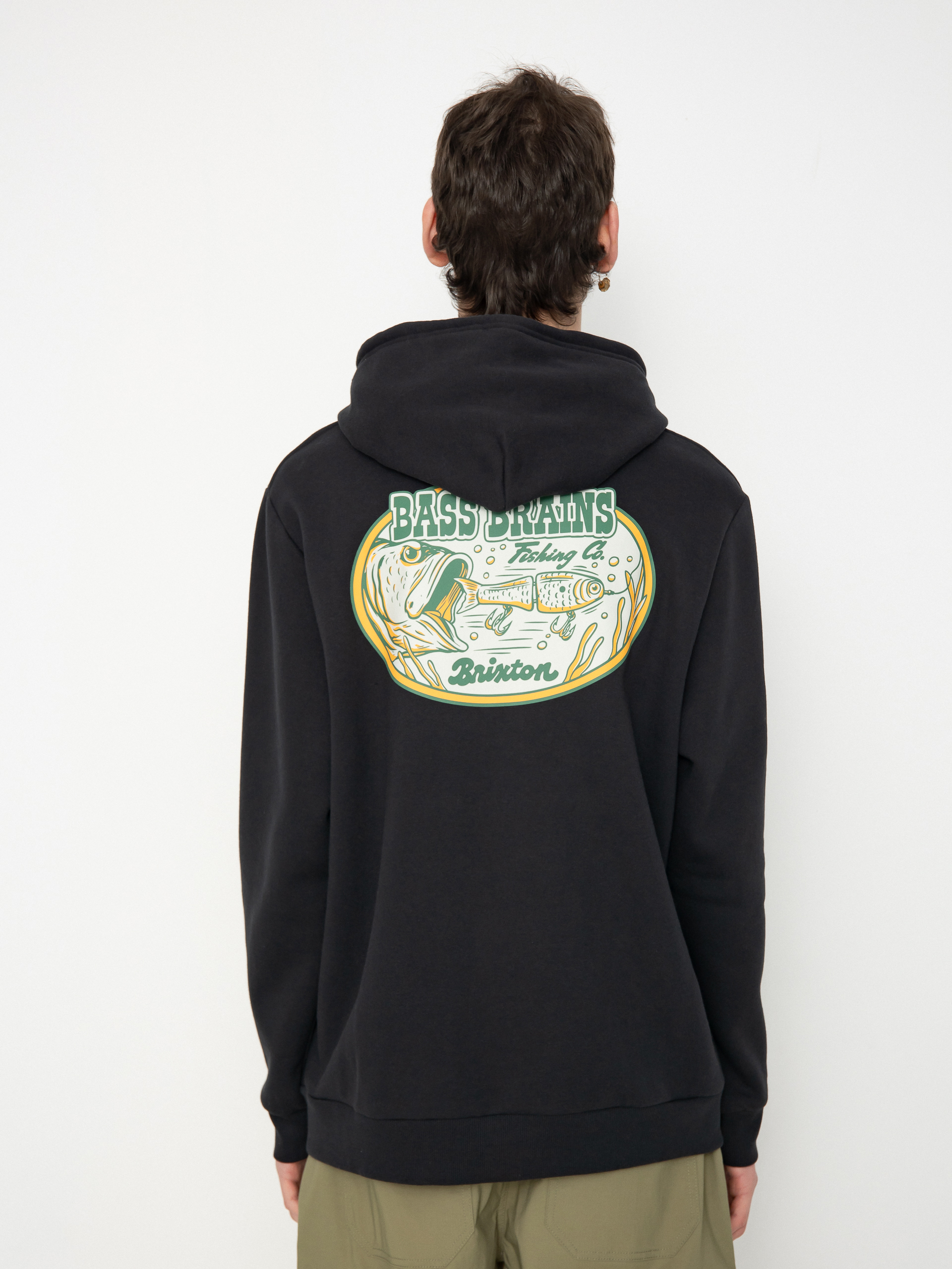 Hanorac cu glugu0103 Brixton Bass Brains Swim HD (black)