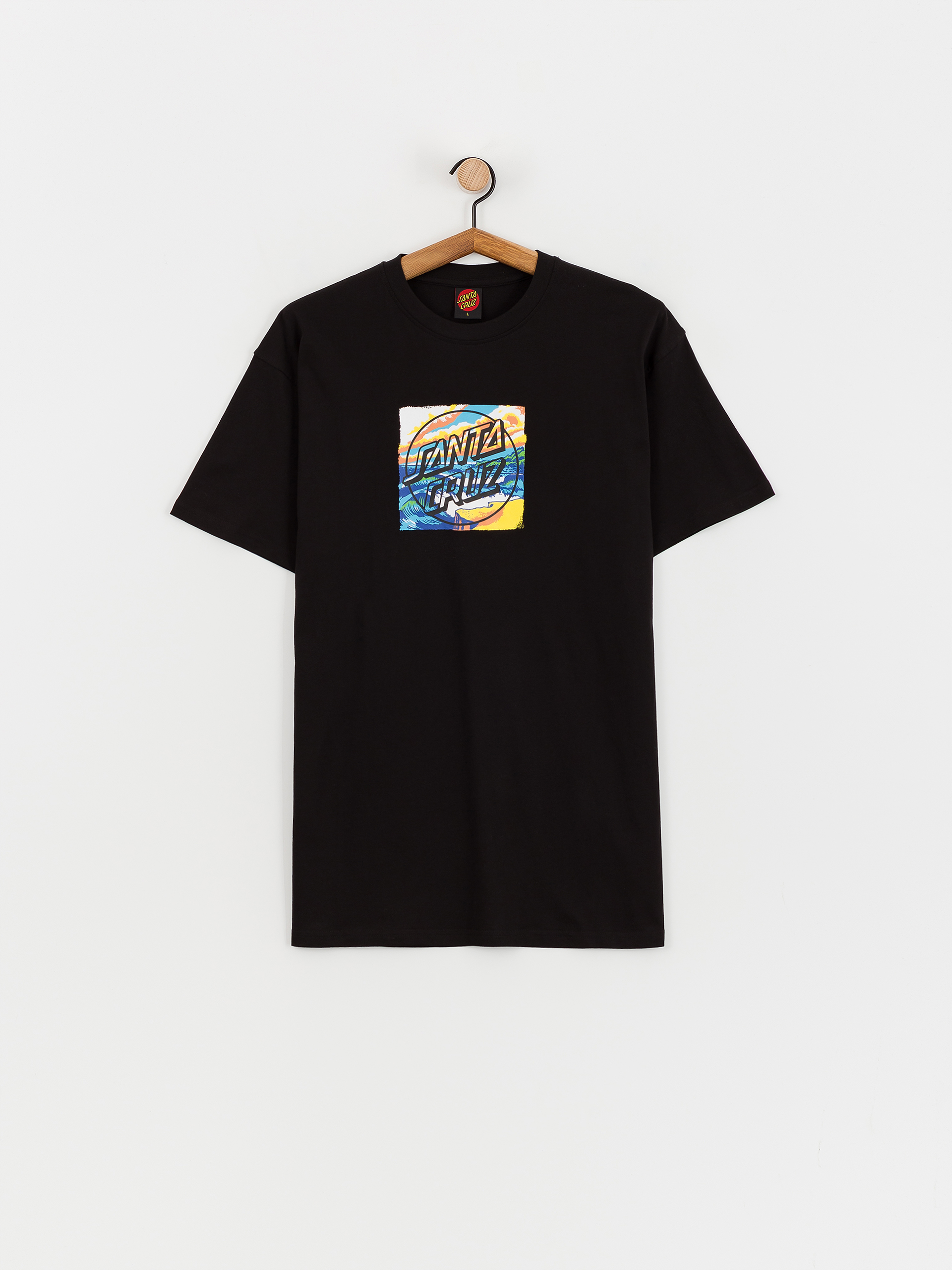 Tricou Santa Cruz Water View Front (black)